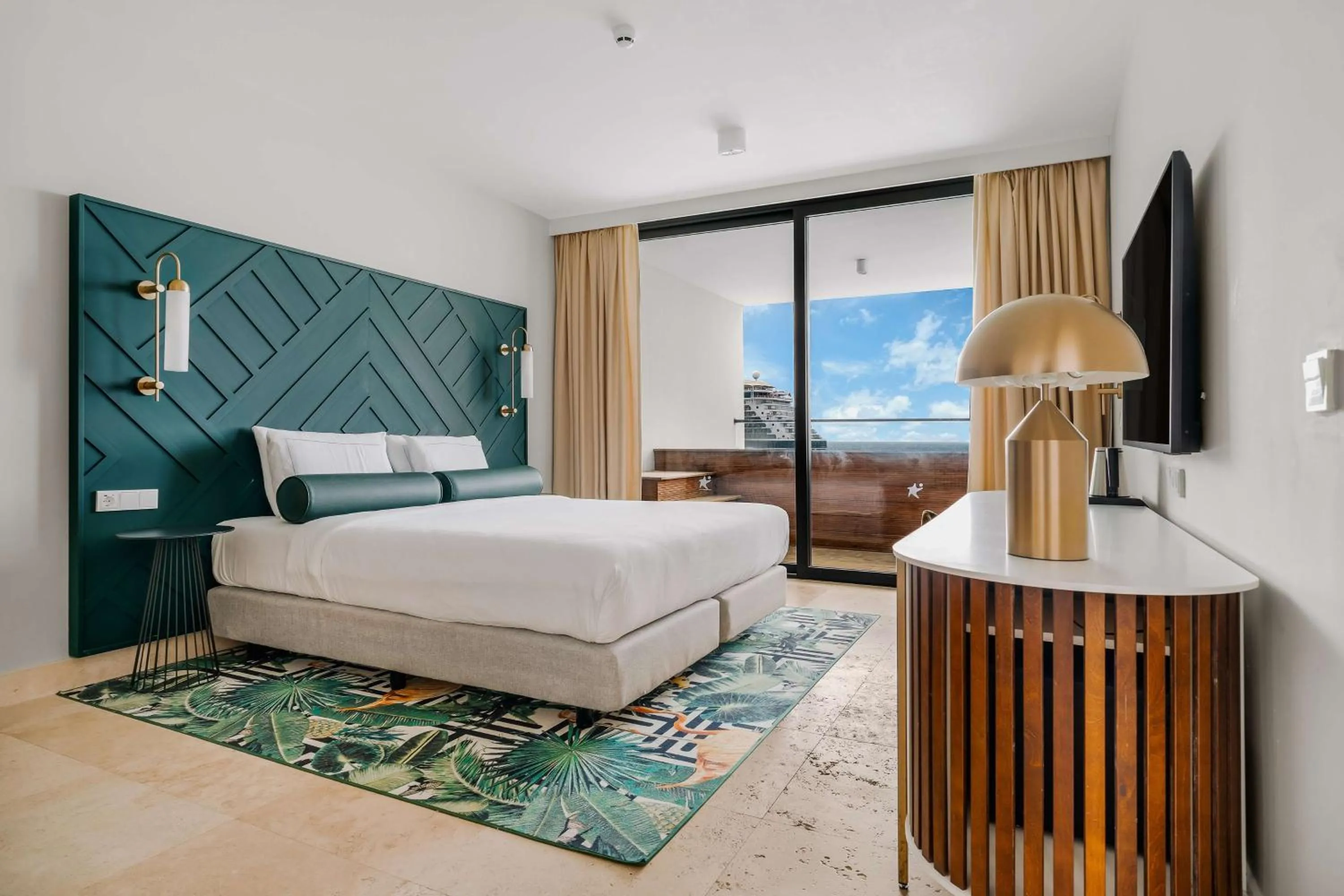 Bed in Mangrove Beach Corendon Curacao All-Inclusive Resort, Curio by Hilton