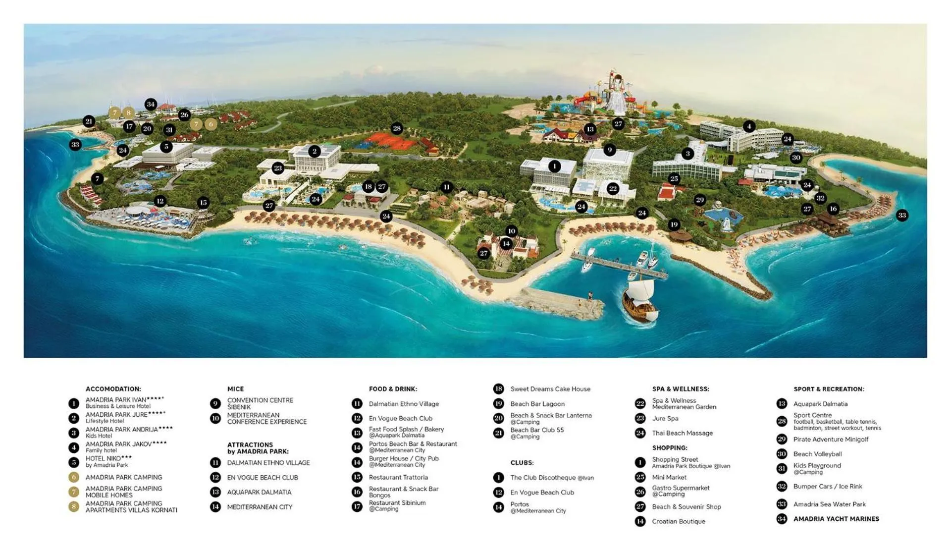 Neighbourhood, Bird's-eye View in Amadria Park Camping Sibenik Mobile Homes