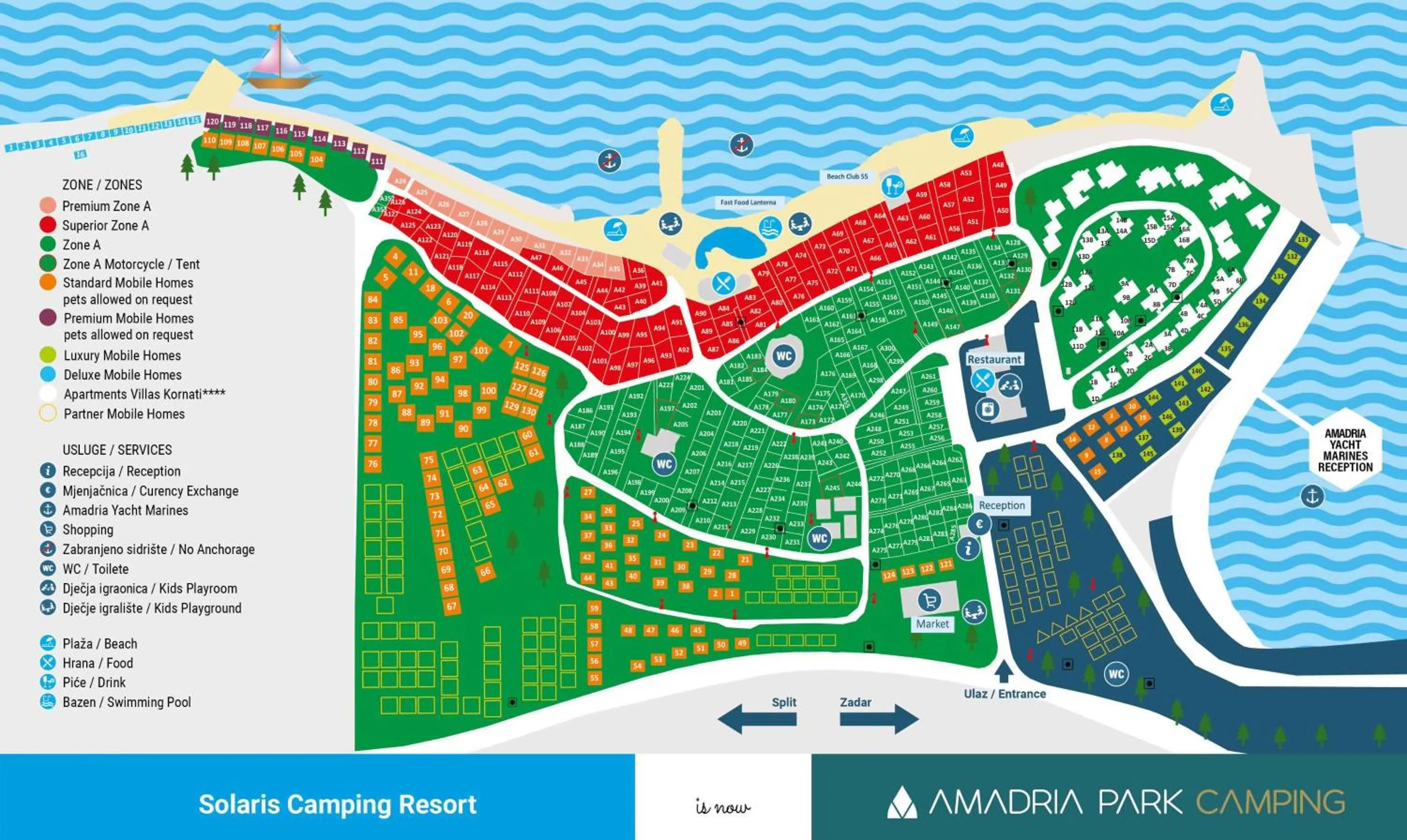 Area and facilities, Floor Plan in Amadria Park Camping Sibenik Mobile Homes