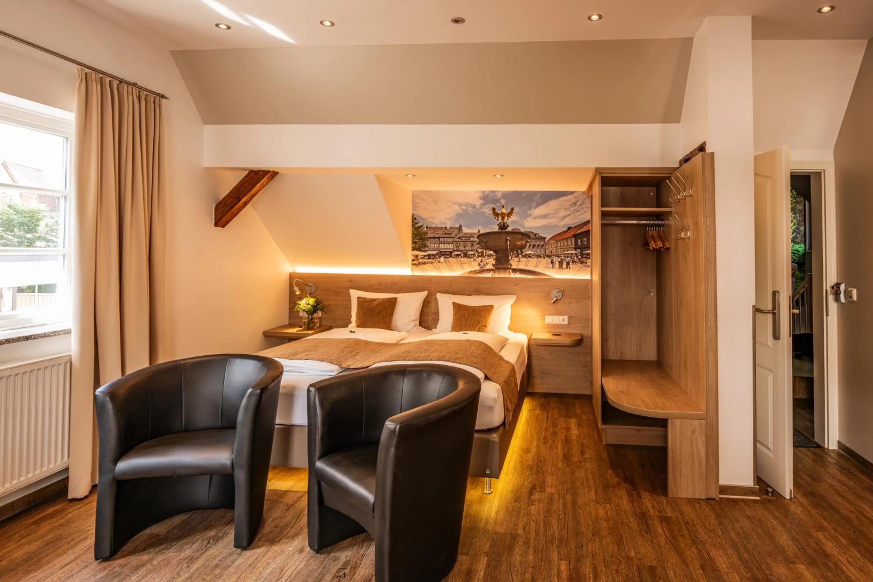 Bed in City-Appartements Am Wall