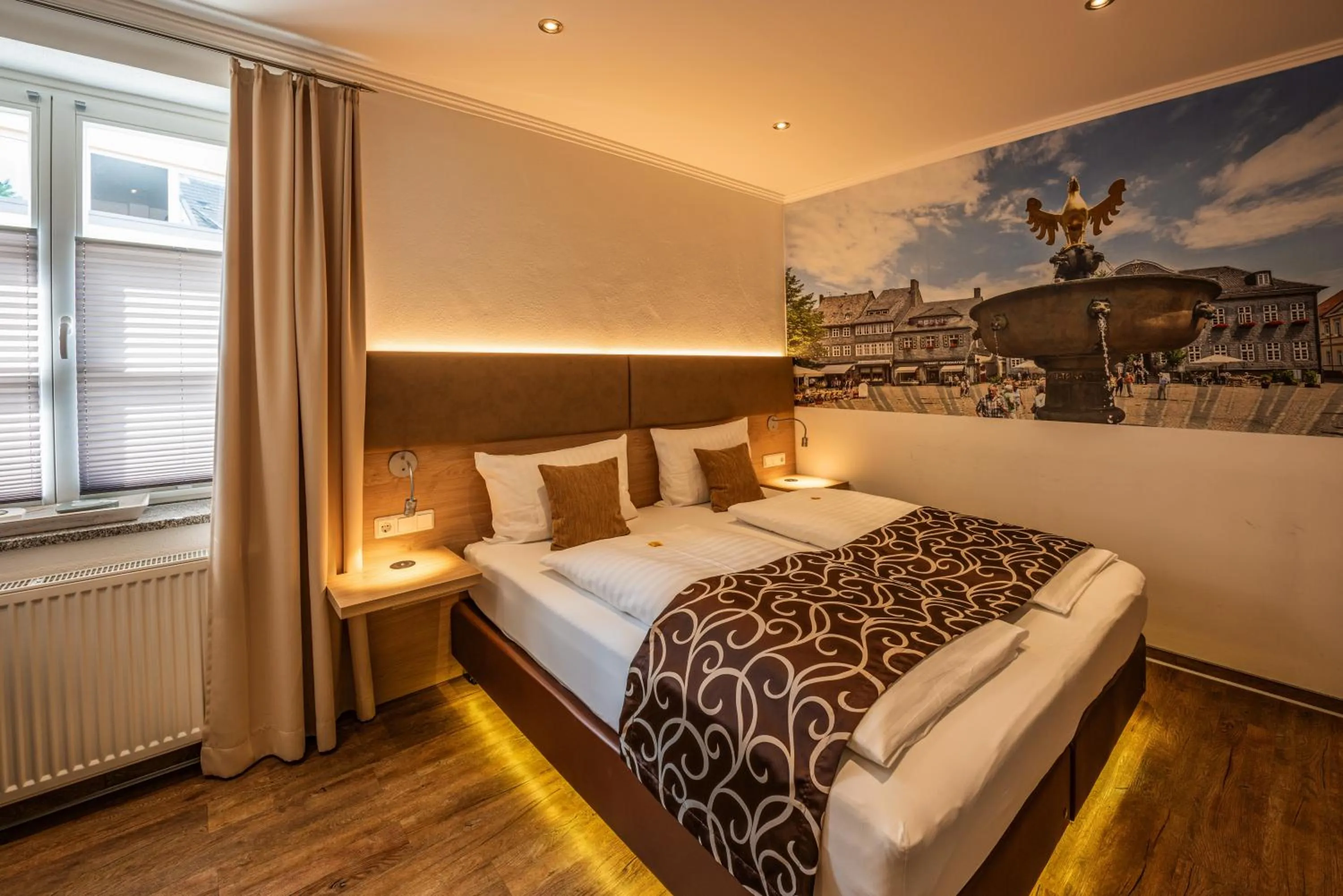 Bedroom, Bed in City-Appartements Am Wall