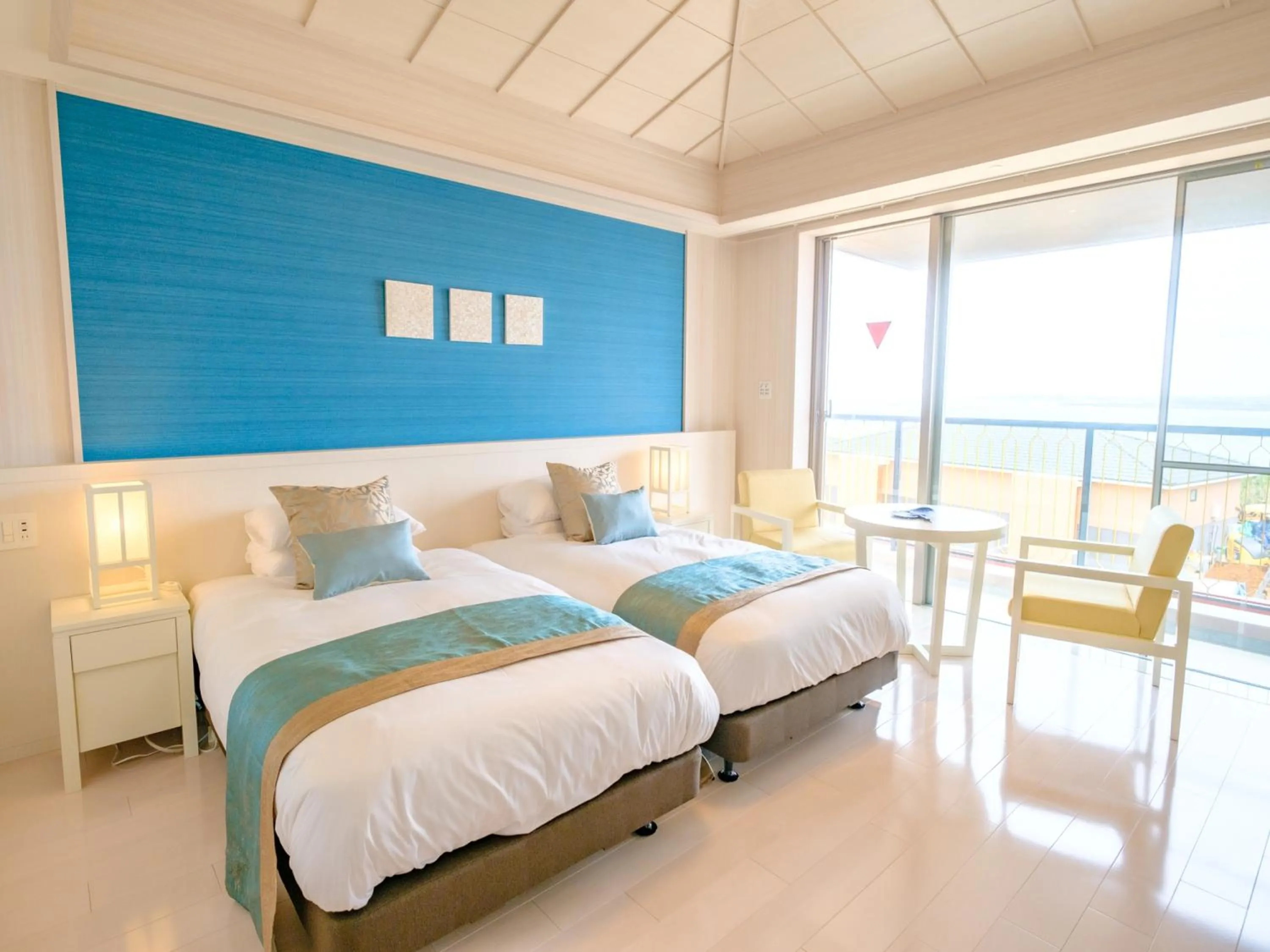 Bed in Miyakojima Kurima Resort Seawood Hotel