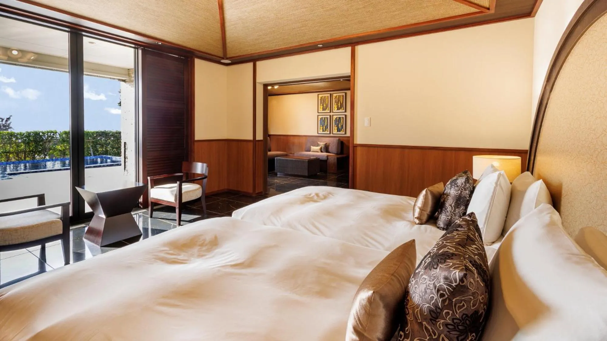 Bed in Miyakojima Kurima Resort Seawood Hotel