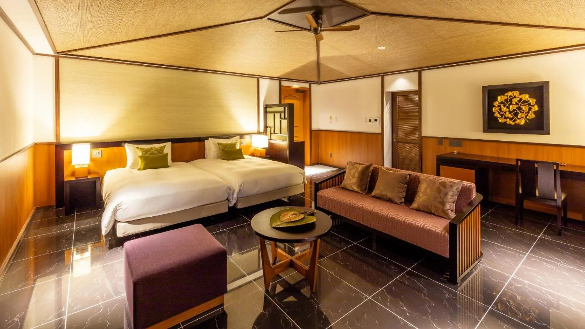 Bed in Miyakojima Kurima Resort Seawood Hotel