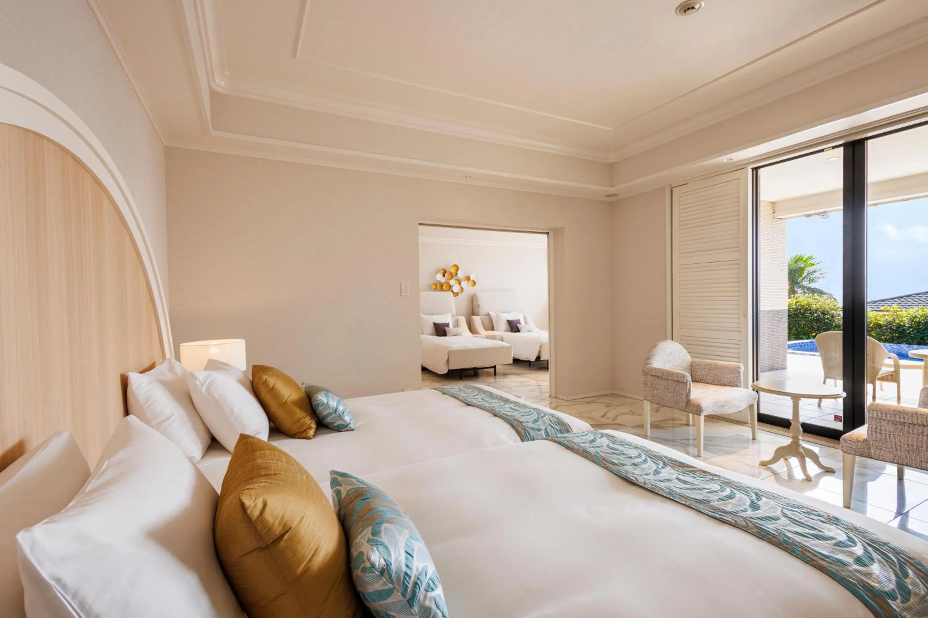 Bed in Miyakojima Kurima Resort Seawood Hotel