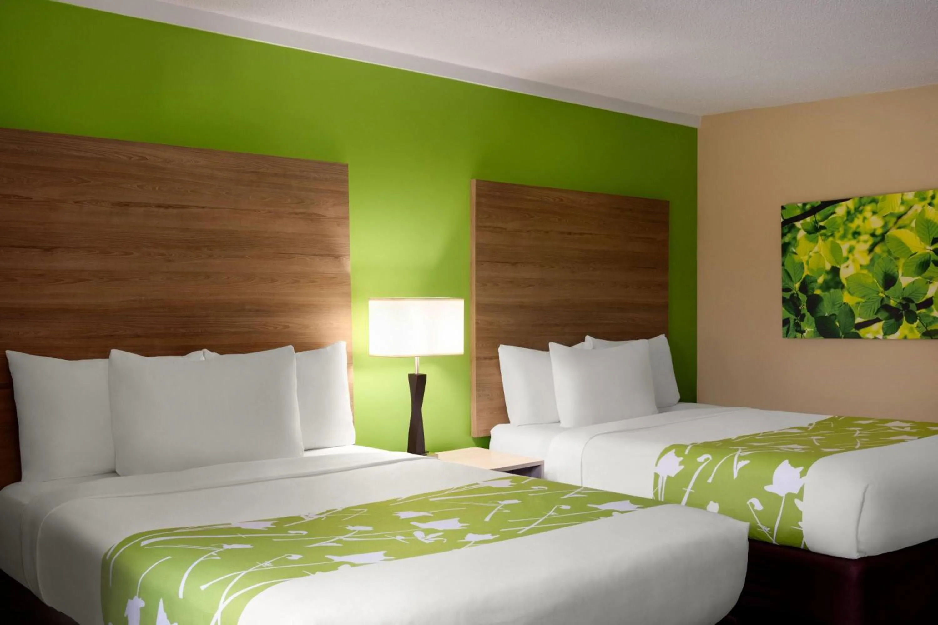 Photo of the whole room, Bed in Wyndham Garden Washington DC North