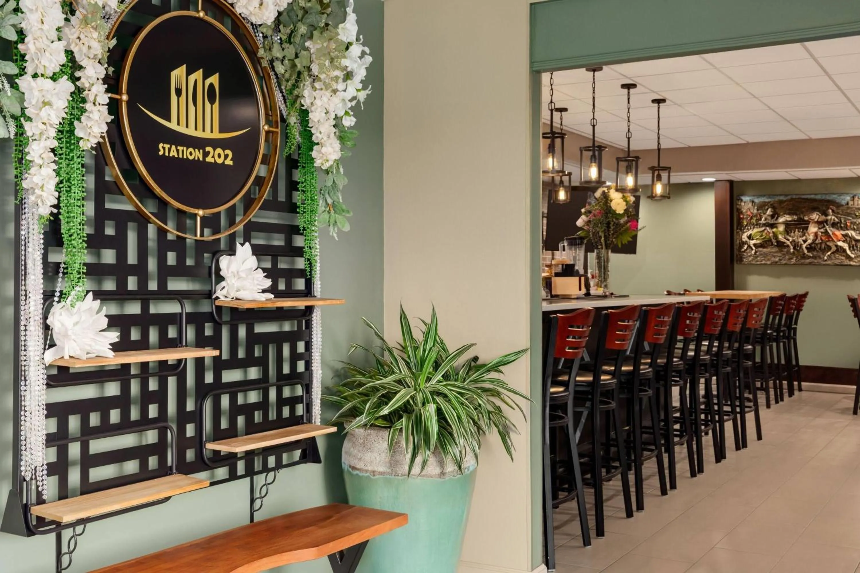 Lounge or bar in Wyndham Garden Washington DC North