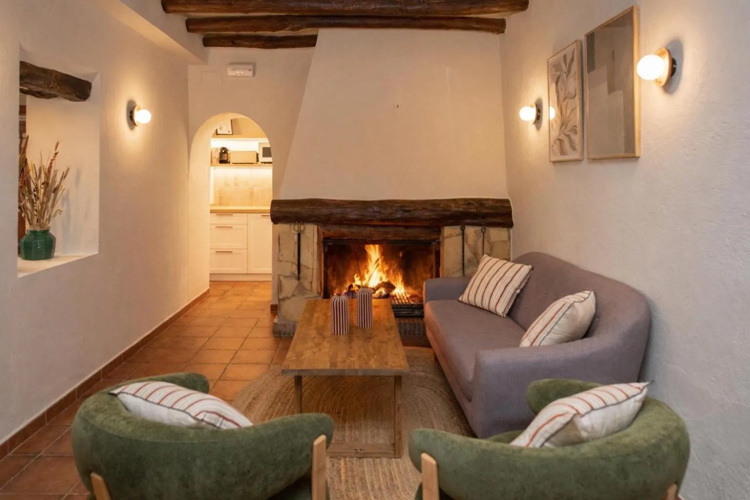 fireplace in Hotel Caseta Nova