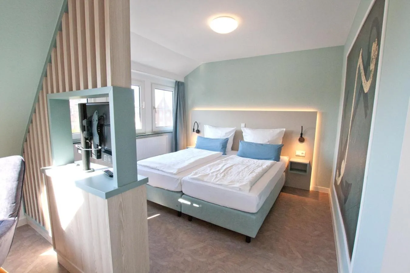 Bed in Hotel Garni Goldener Anker