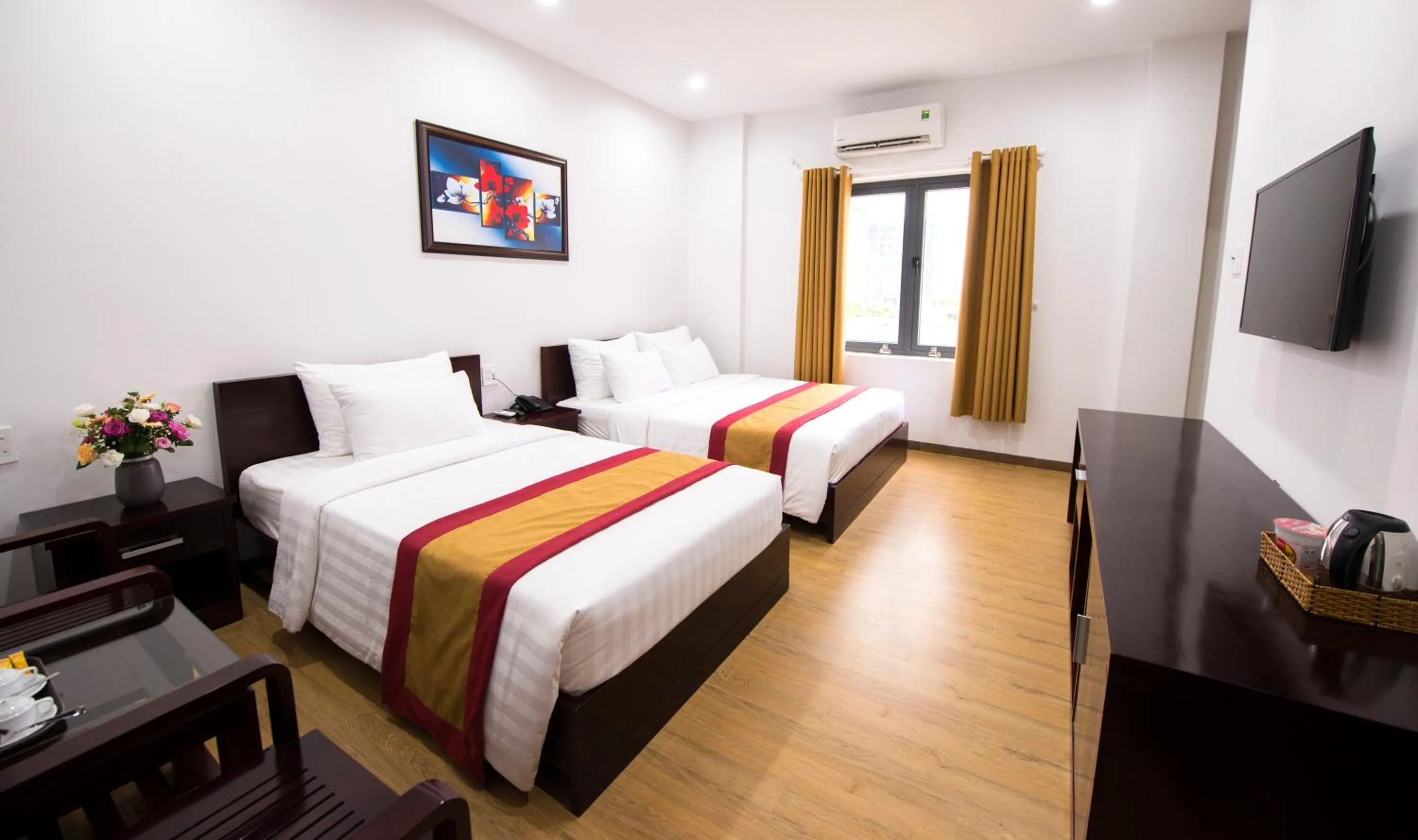 Decorative detail, Bed in Dac Tin Luxury Hotel