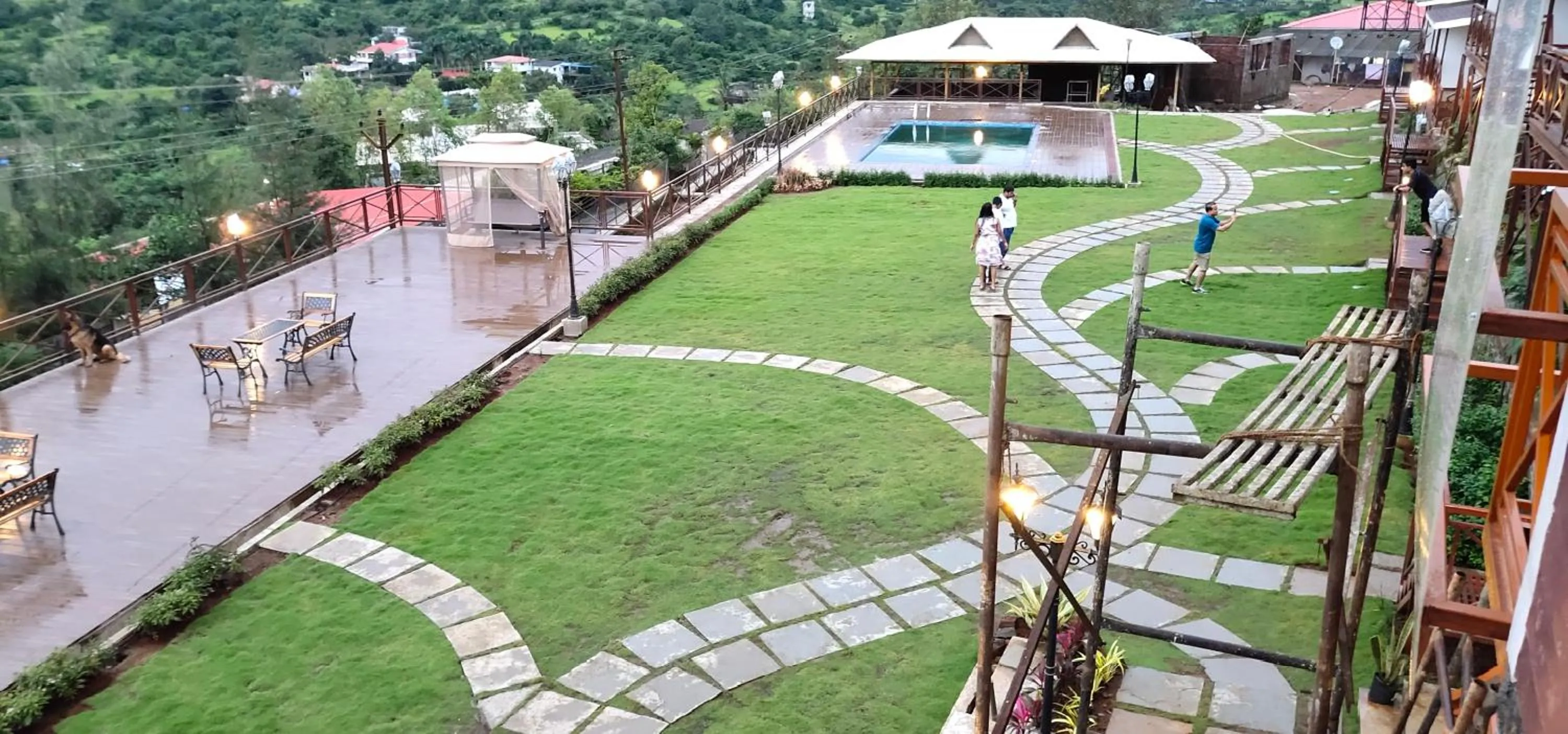 Bird's eye view in Green Velvet Resort-Near Pawna Lake