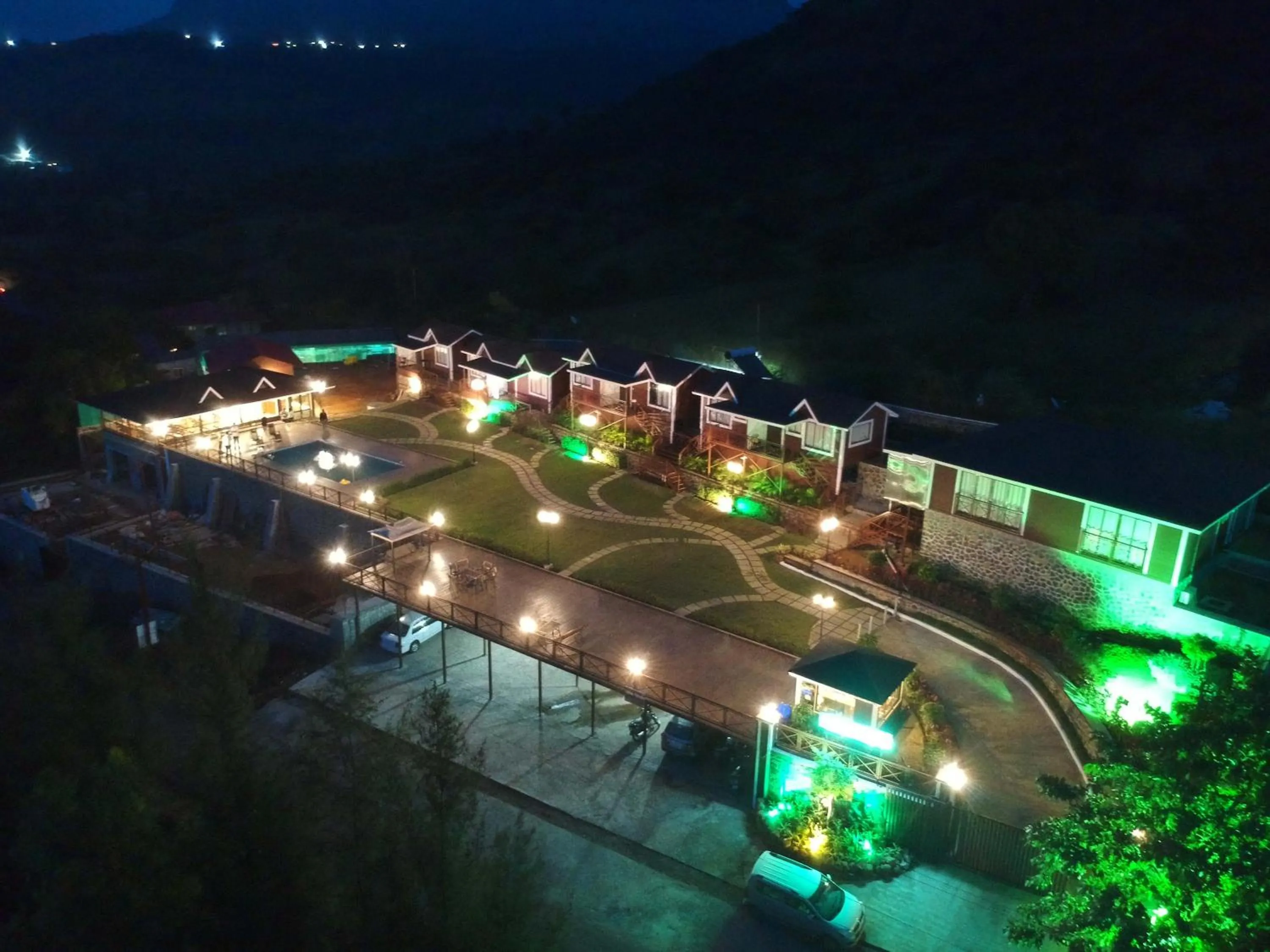 Bird's eye view in Green Velvet Resort-Near Pawna Lake