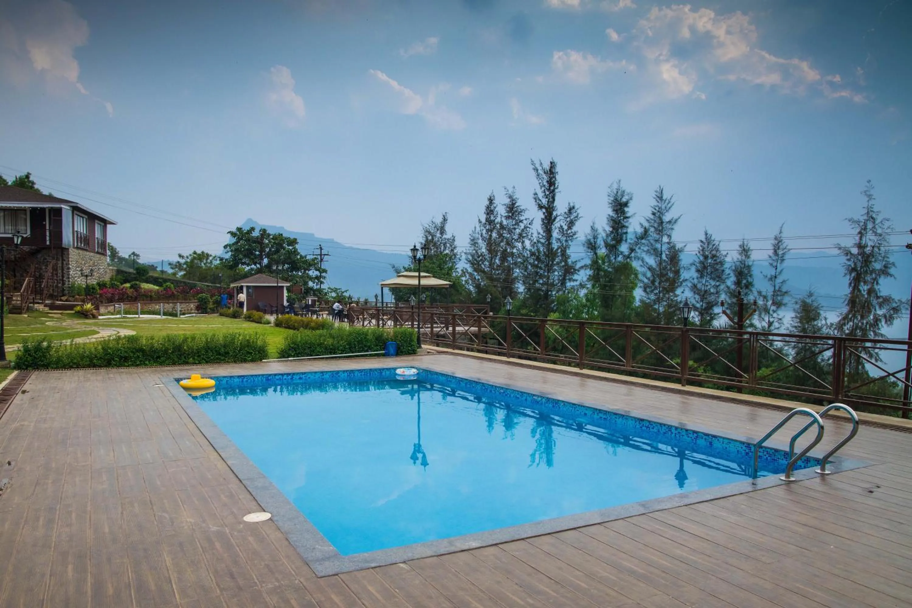 Pool view in Green Velvet Resort-Near Pawna Lake