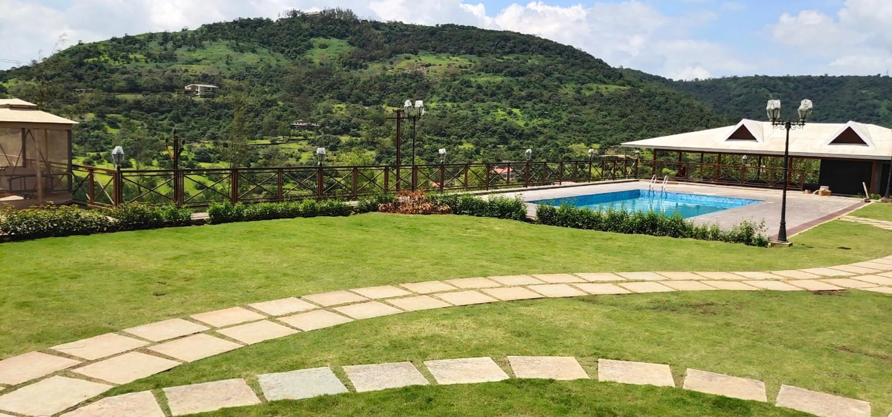 Bird's eye view in Green Velvet Resort-Near Pawna Lake