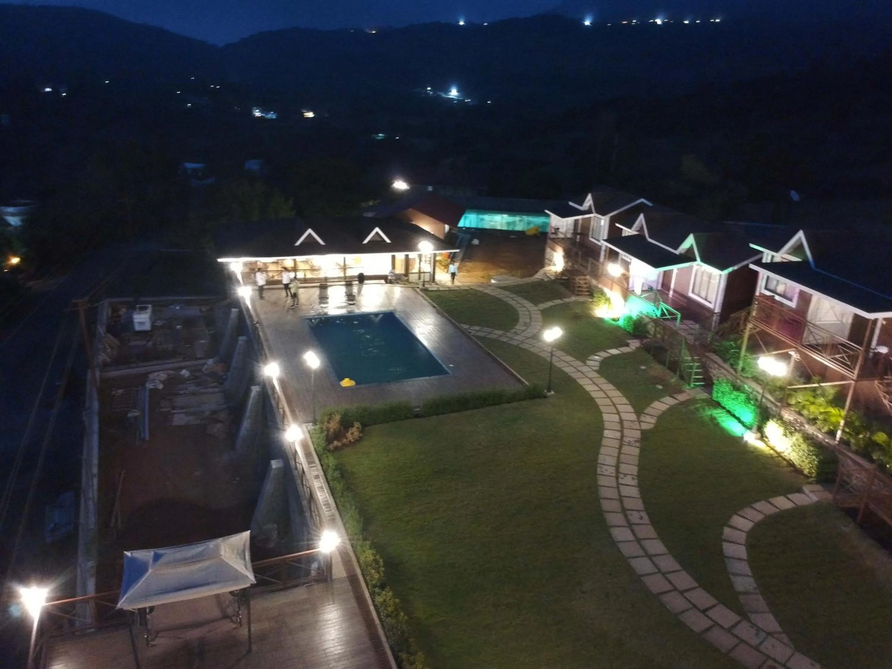 Bird's eye view in Green Velvet Resort-Near Pawna Lake