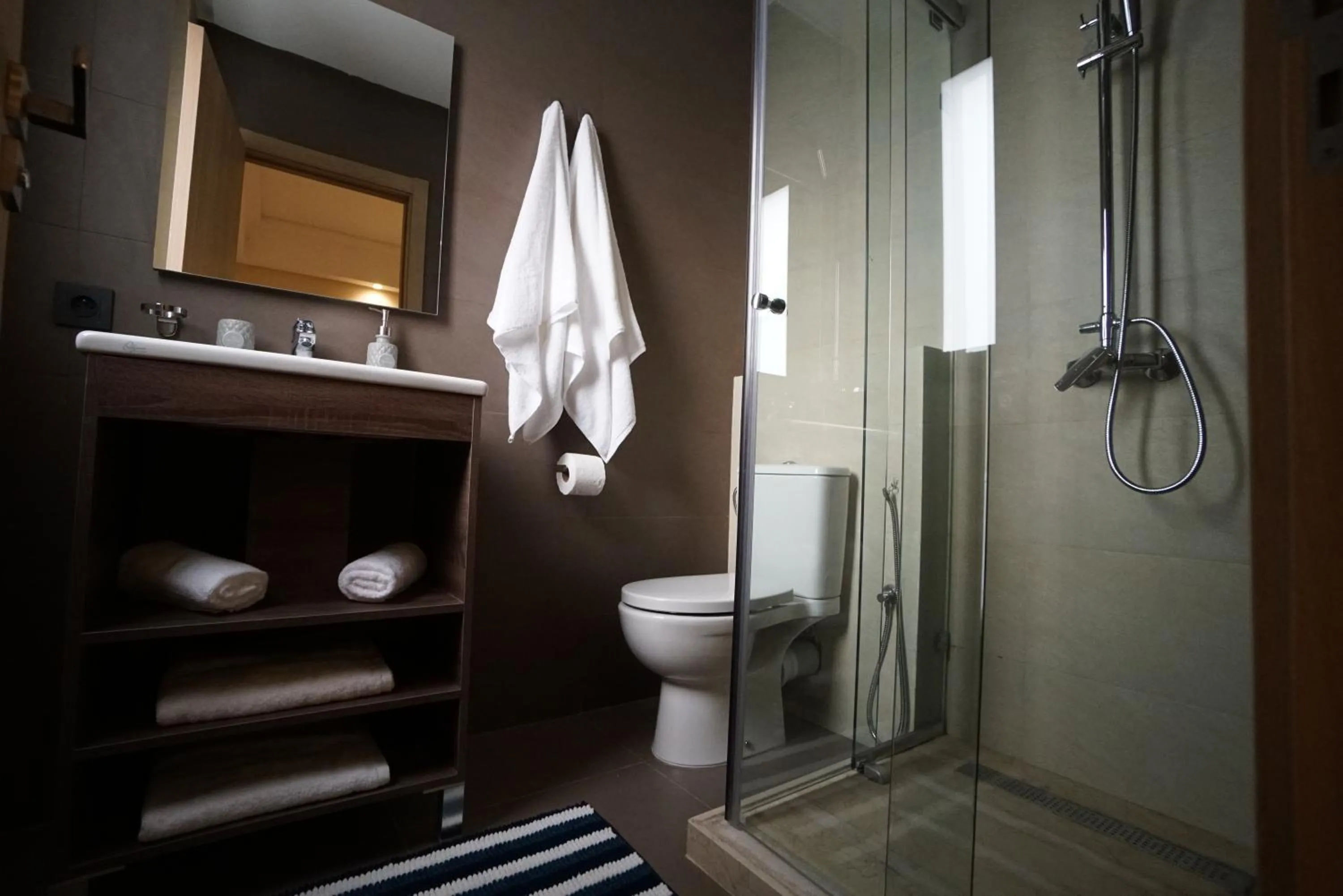 Shower in Flamant Rose Appart Hotel