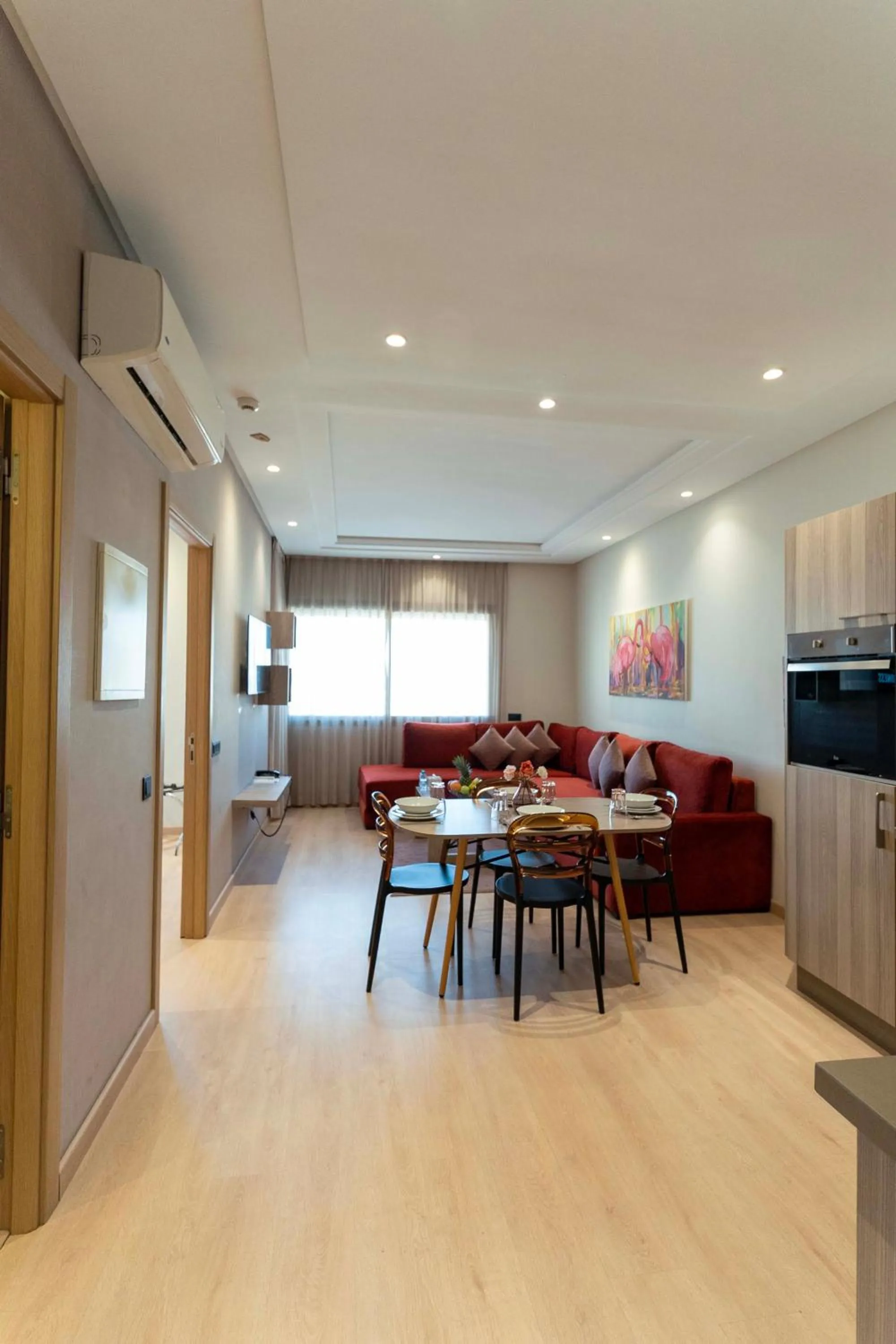 Living room in Flamant Rose Appart Hotel