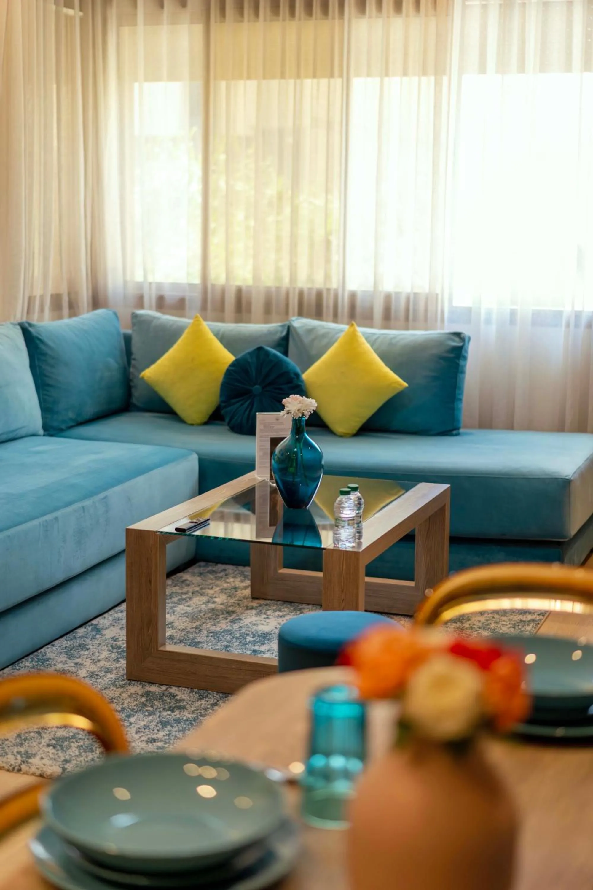 Living room in Flamant Rose Appart Hotel