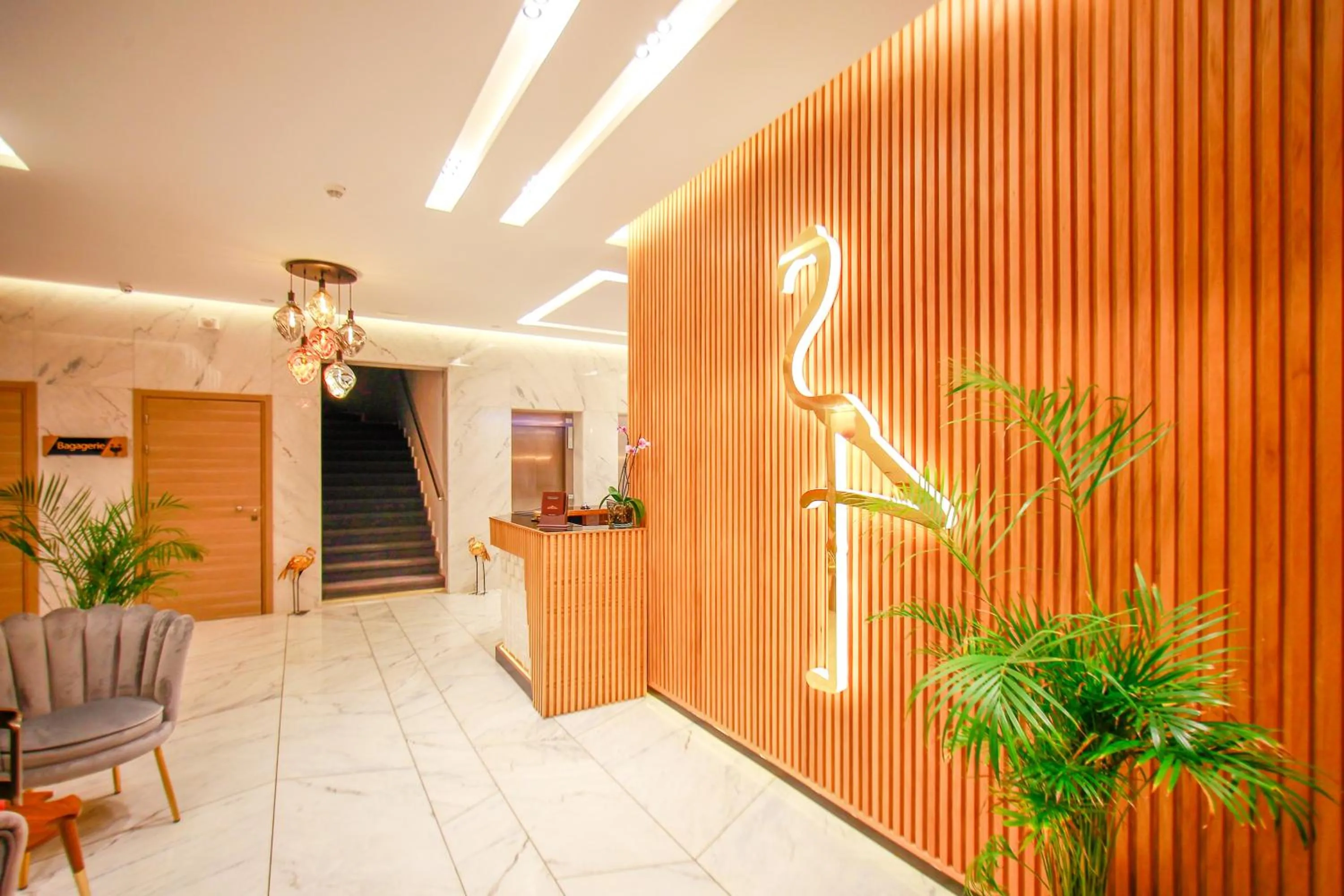 Lobby or reception in Flamant Rose Appart Hotel