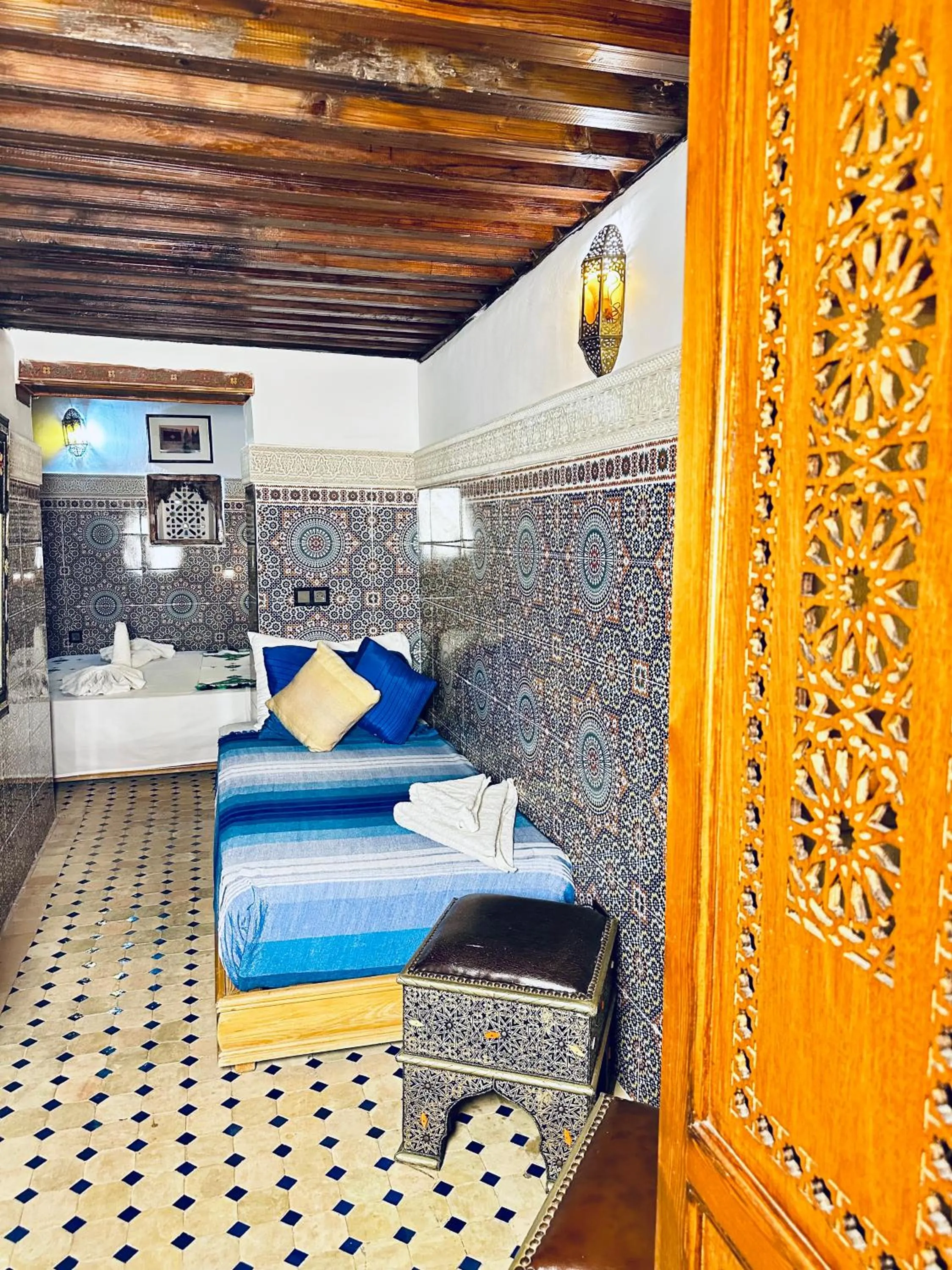 Bed in Riad Le Petit Patrimoine De Fés