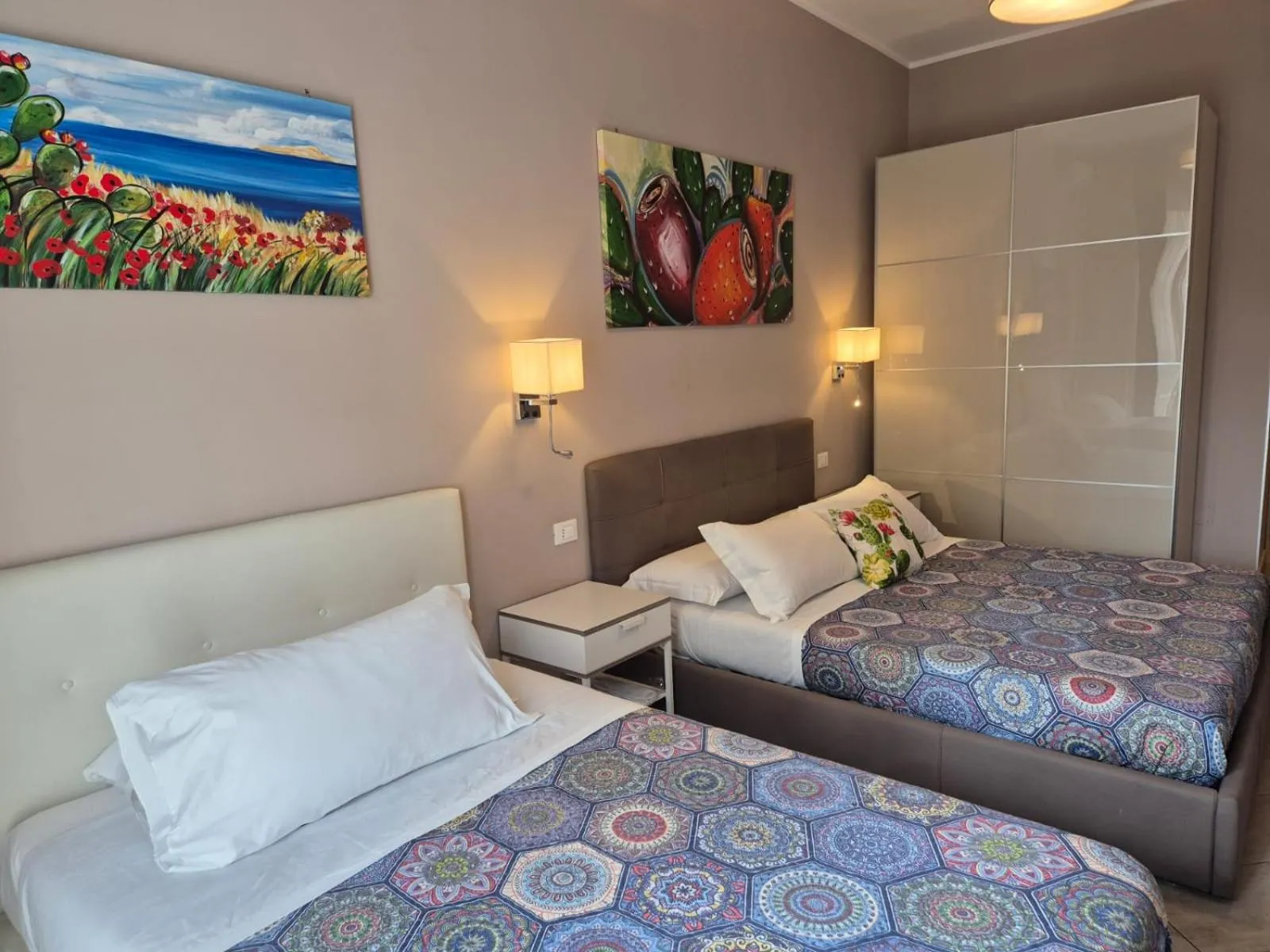 Bed in "La città delle 100 sculture" B&B BcenS con parcheggio privato - Belpasso - Etna -