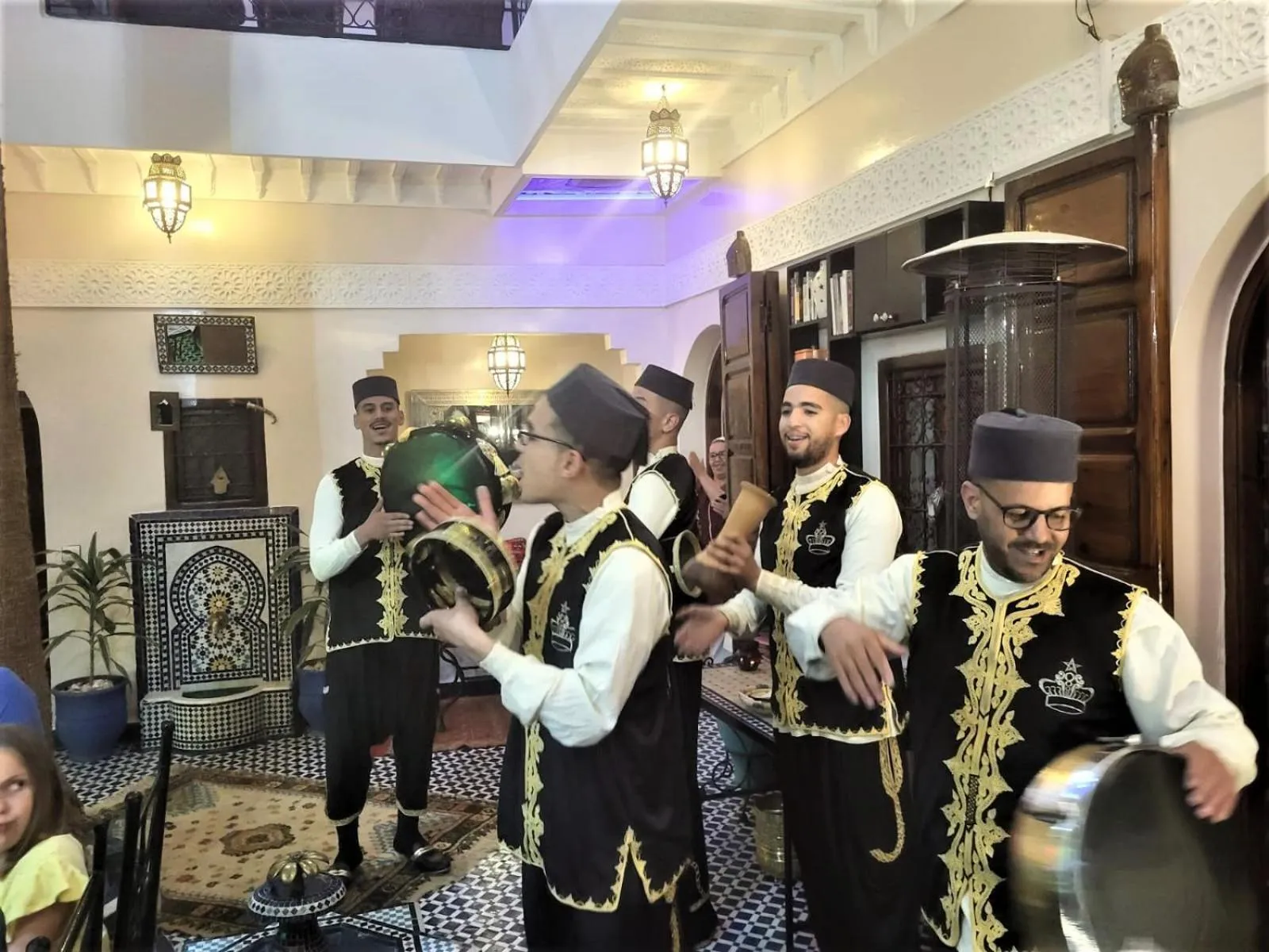Evening entertainment in Riad Lalla Merieme