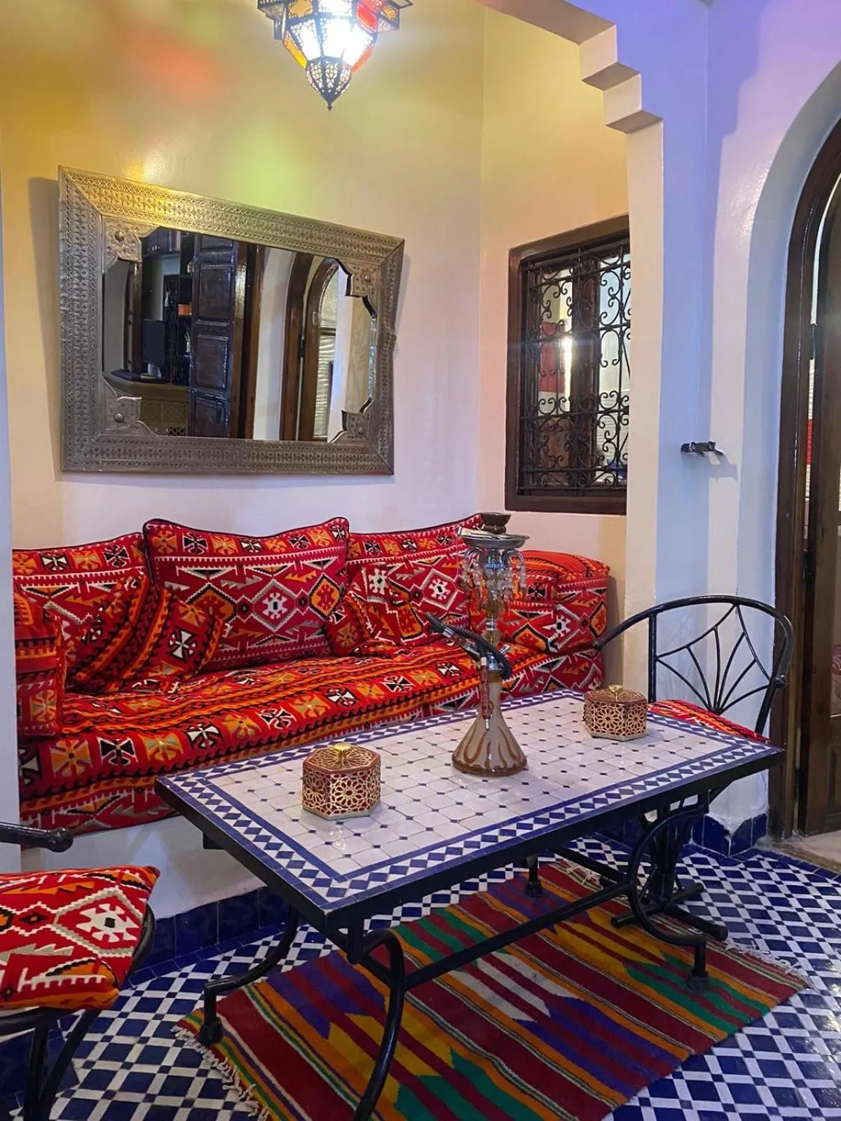 Seating area in Riad Lalla Merieme