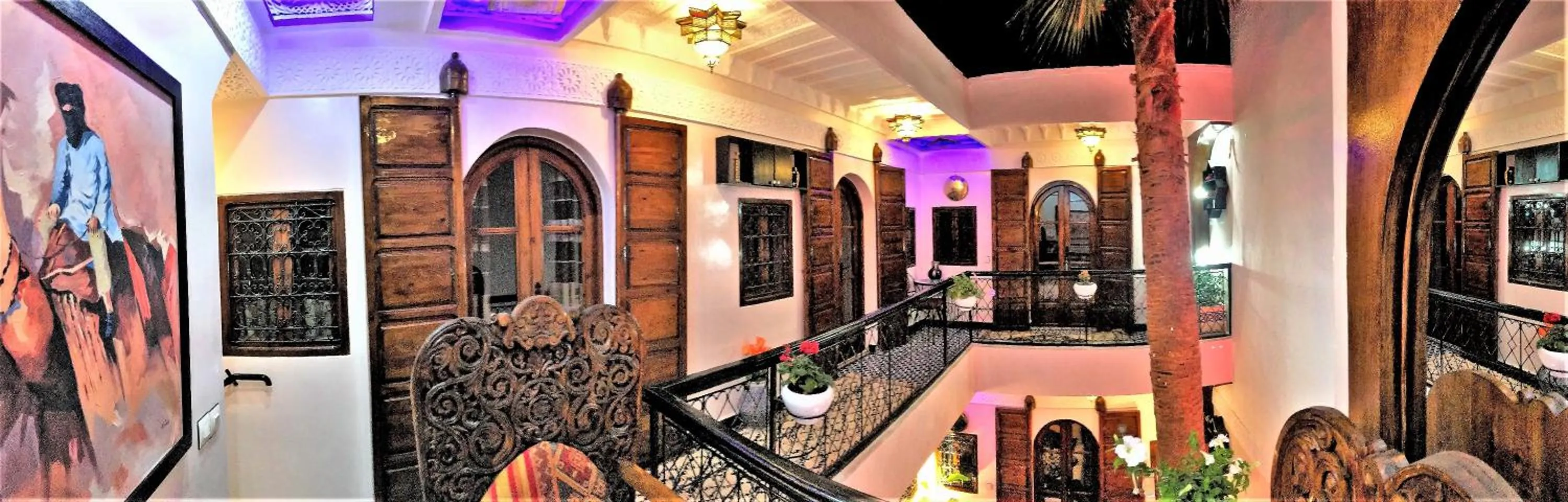 Inner courtyard view in Riad Lalla Merieme