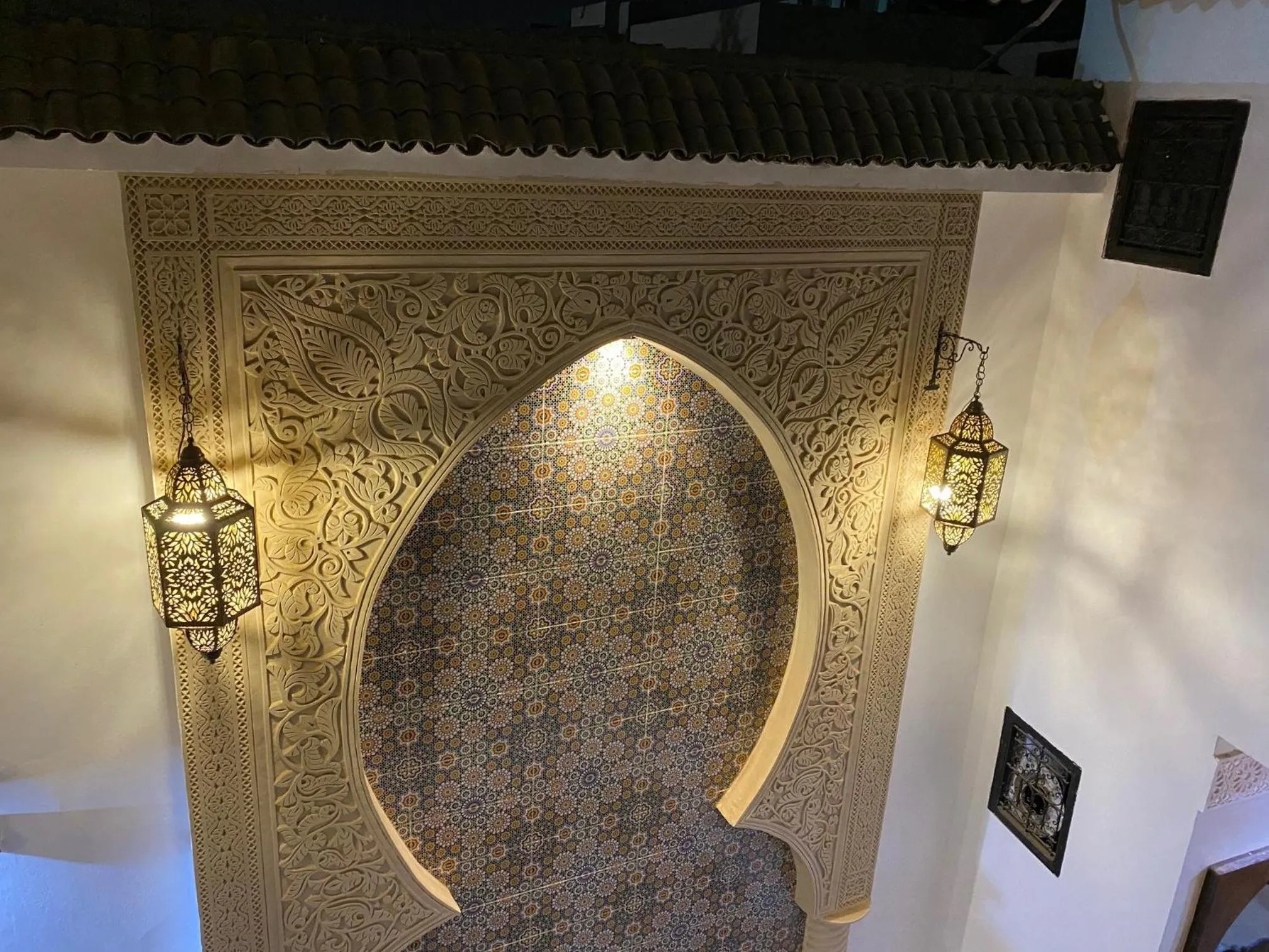 Decorative detail in Riad Lalla Merieme