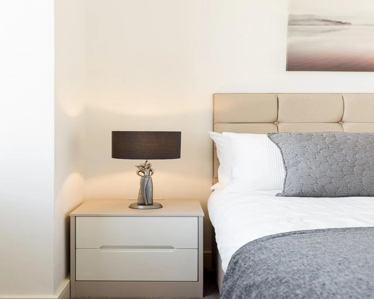 Bedroom, Bed in KCS Luxury Apartment - Broad Street Birmingham
