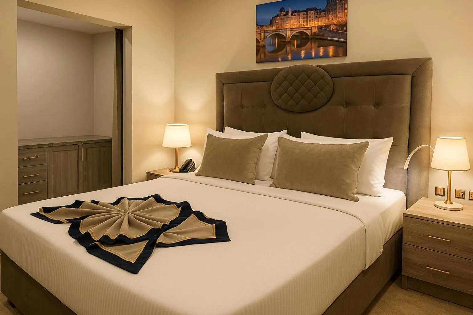 Bed in Saraya Palace Hotel