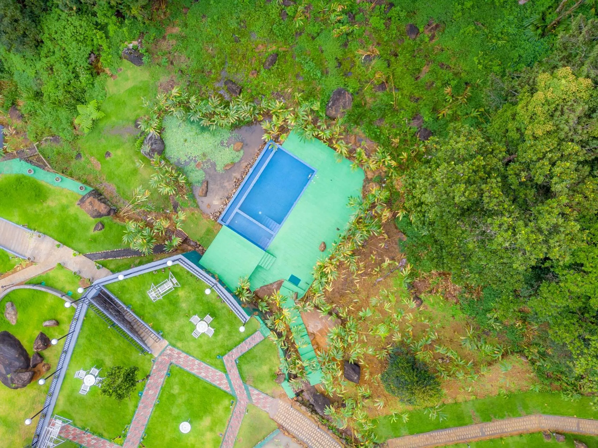 Pool view in Mandaram Eco Resort