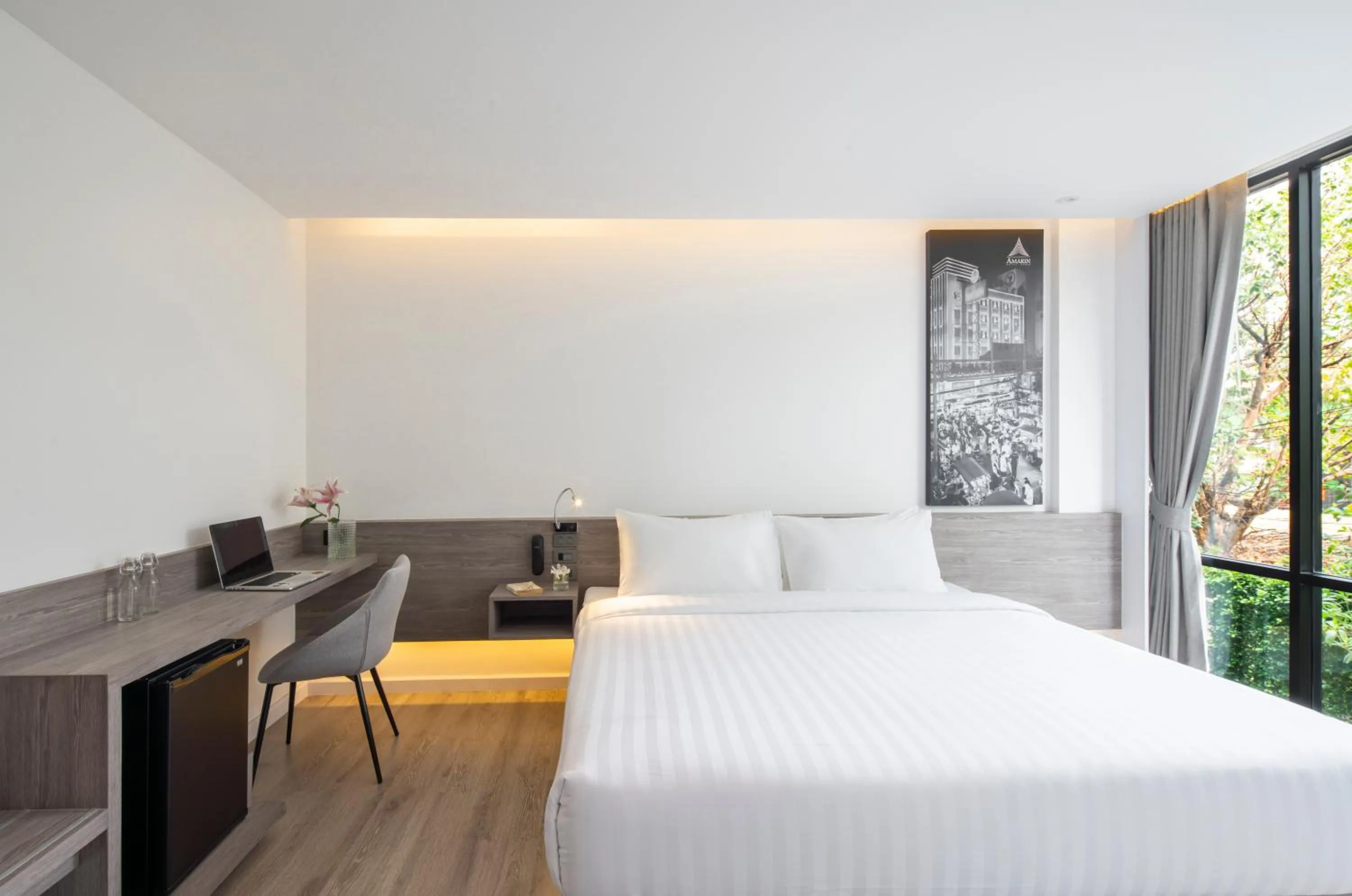 Bed in Amarin Hotel Rama 8