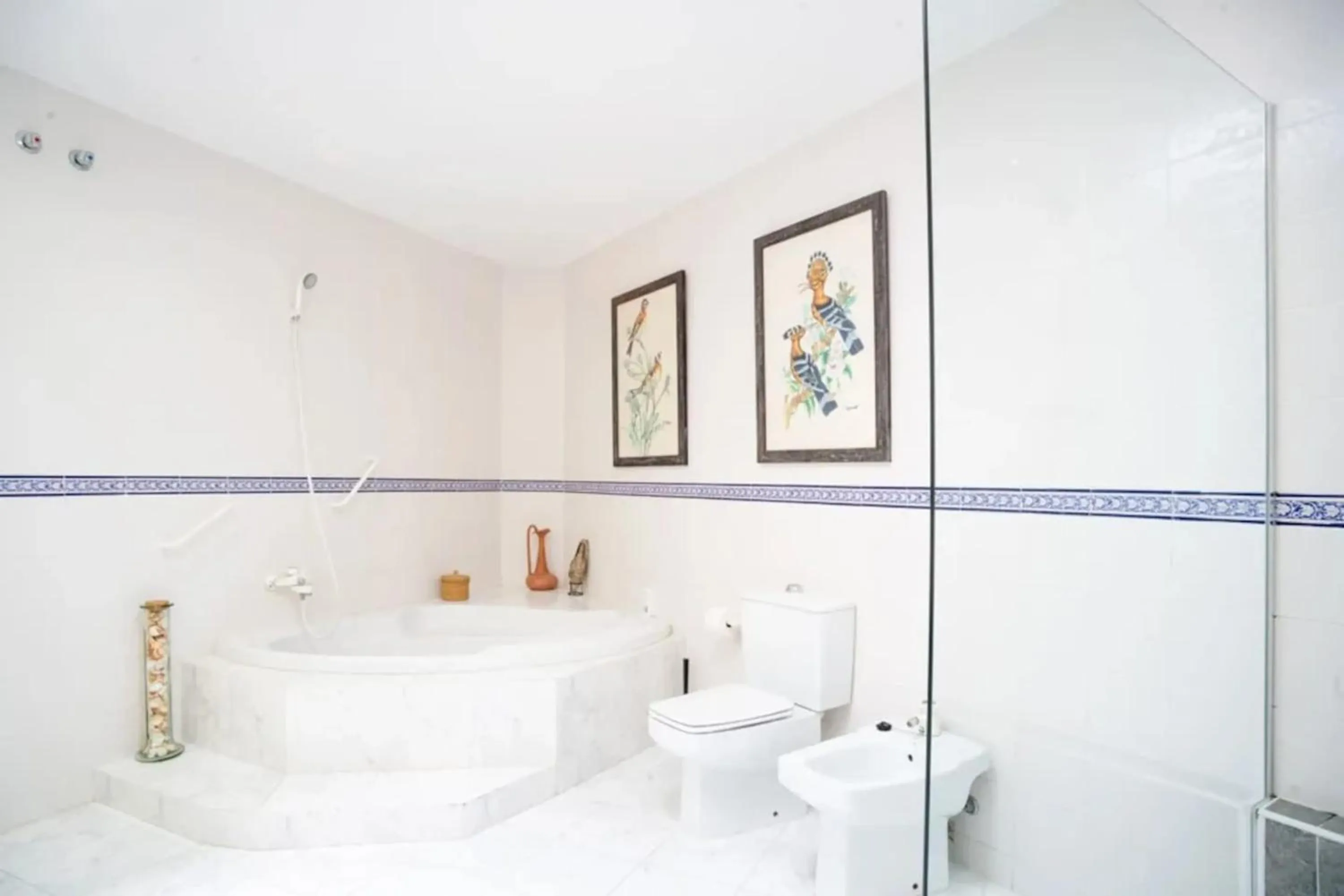Bathroom in Comfortable House in Sitges with Shared Pool