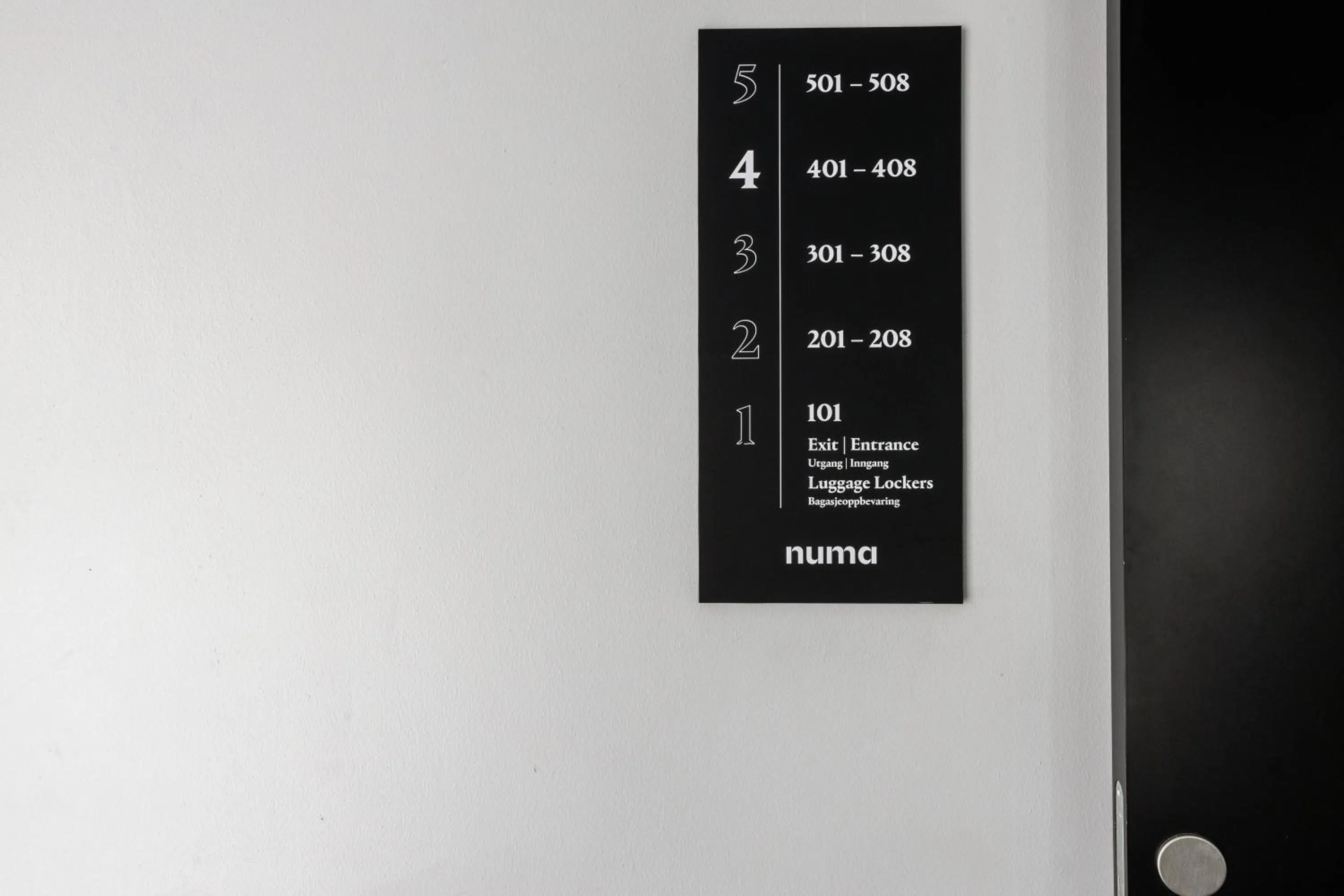 elevator in Numa Oslo Topp