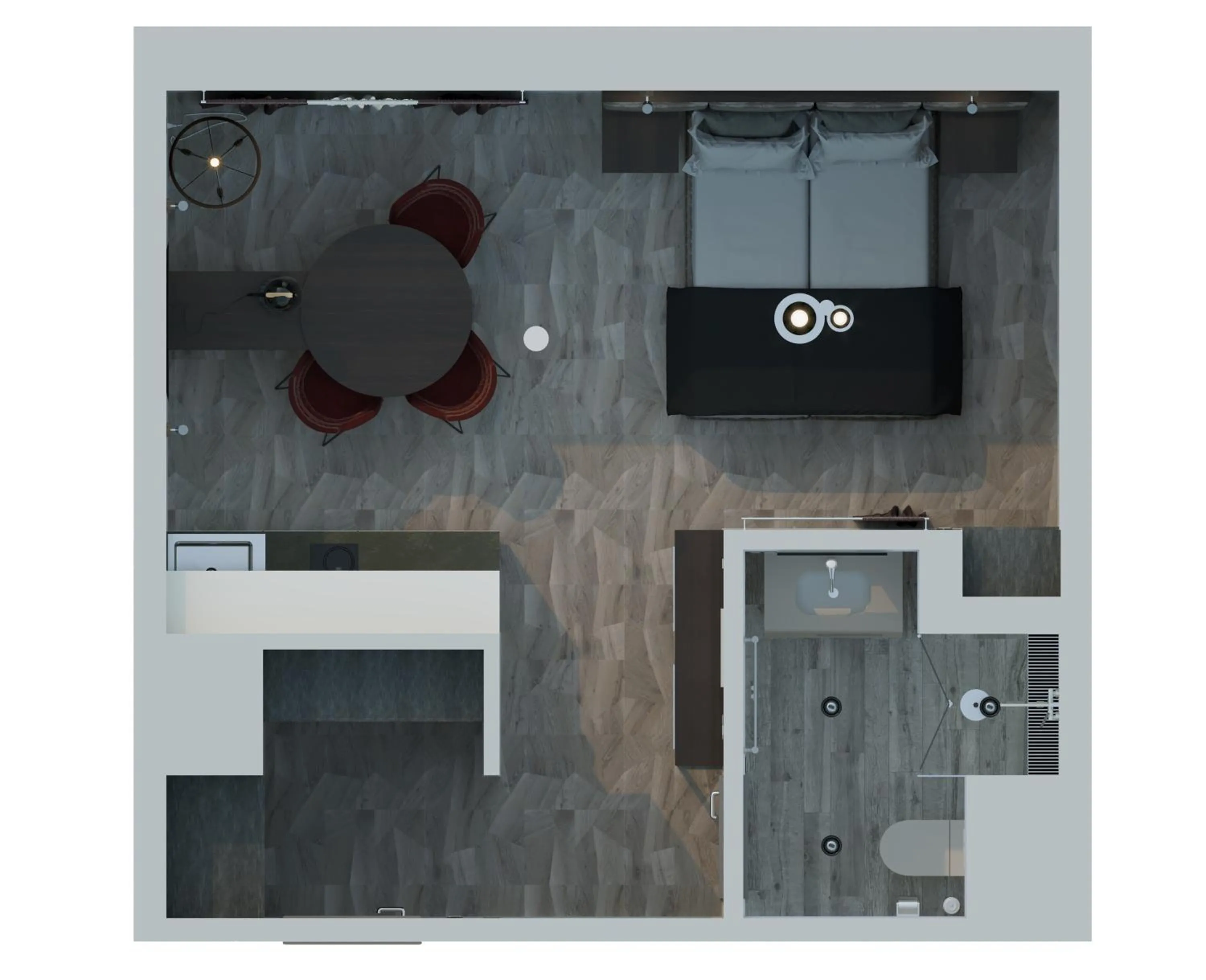 Photo of the whole room in MASEVEN München Messe Dornach