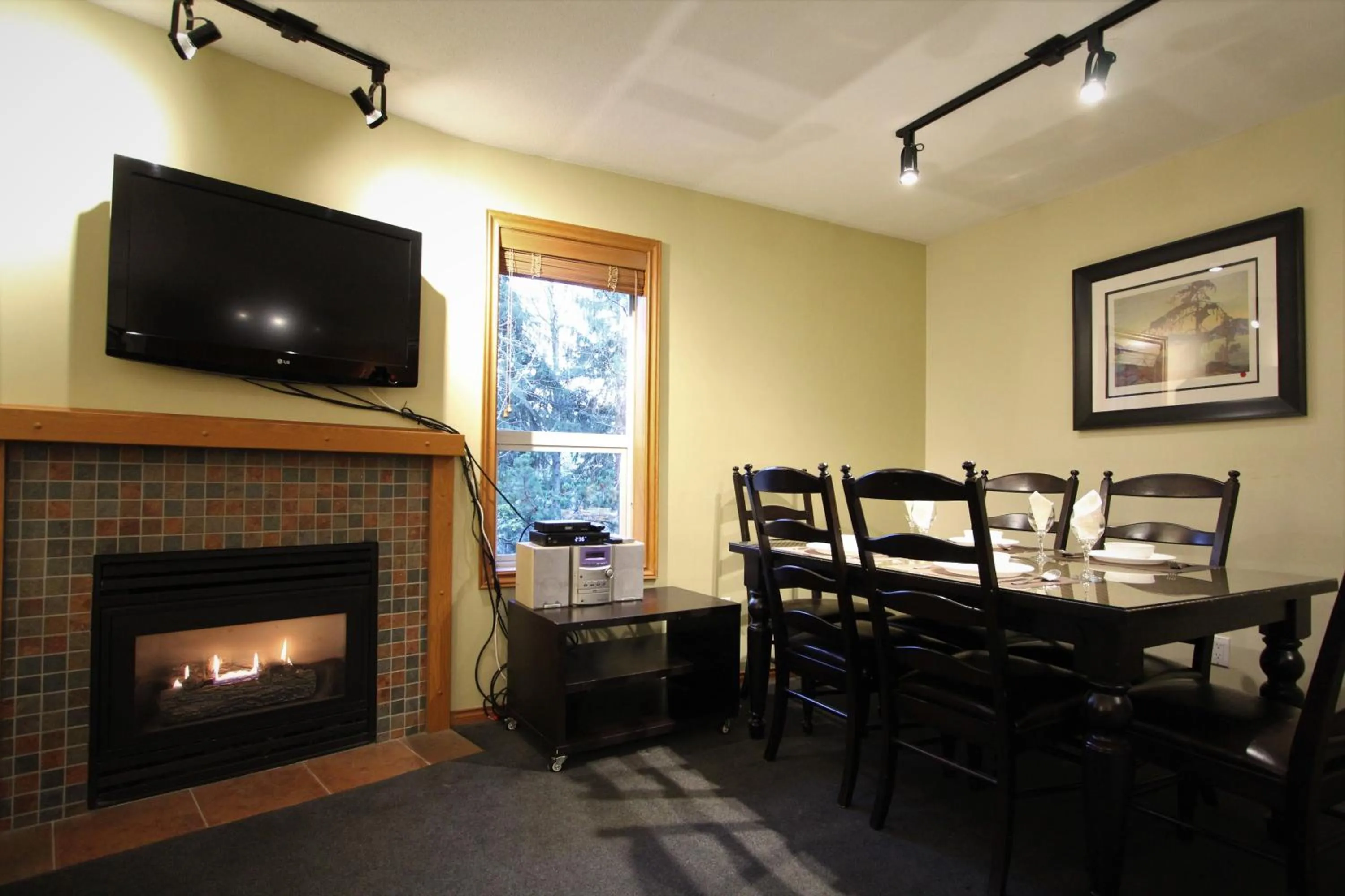 Dining area in Glacier's Reach by Whistler Retreats