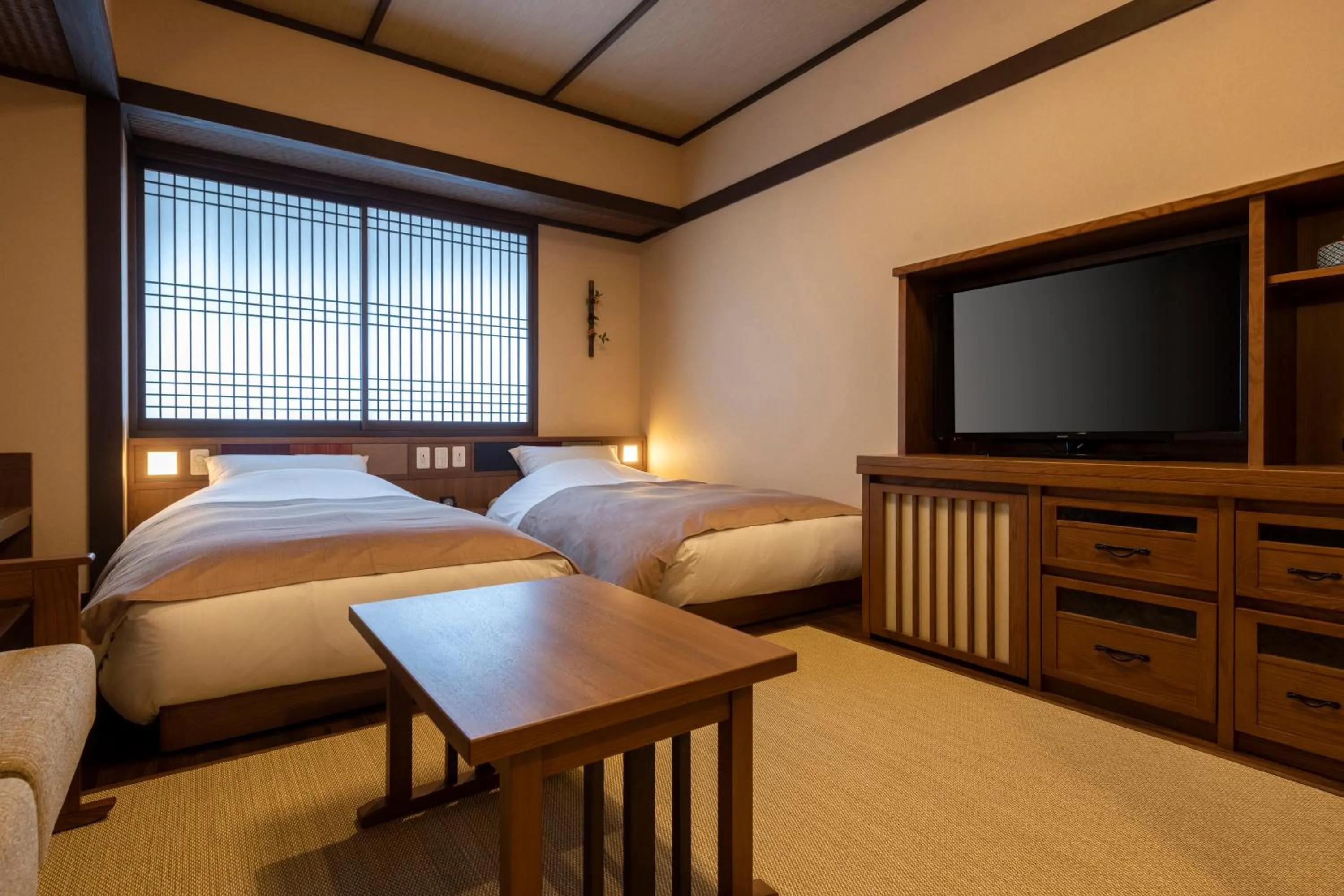 Bed in Onyado Shikishima-kan