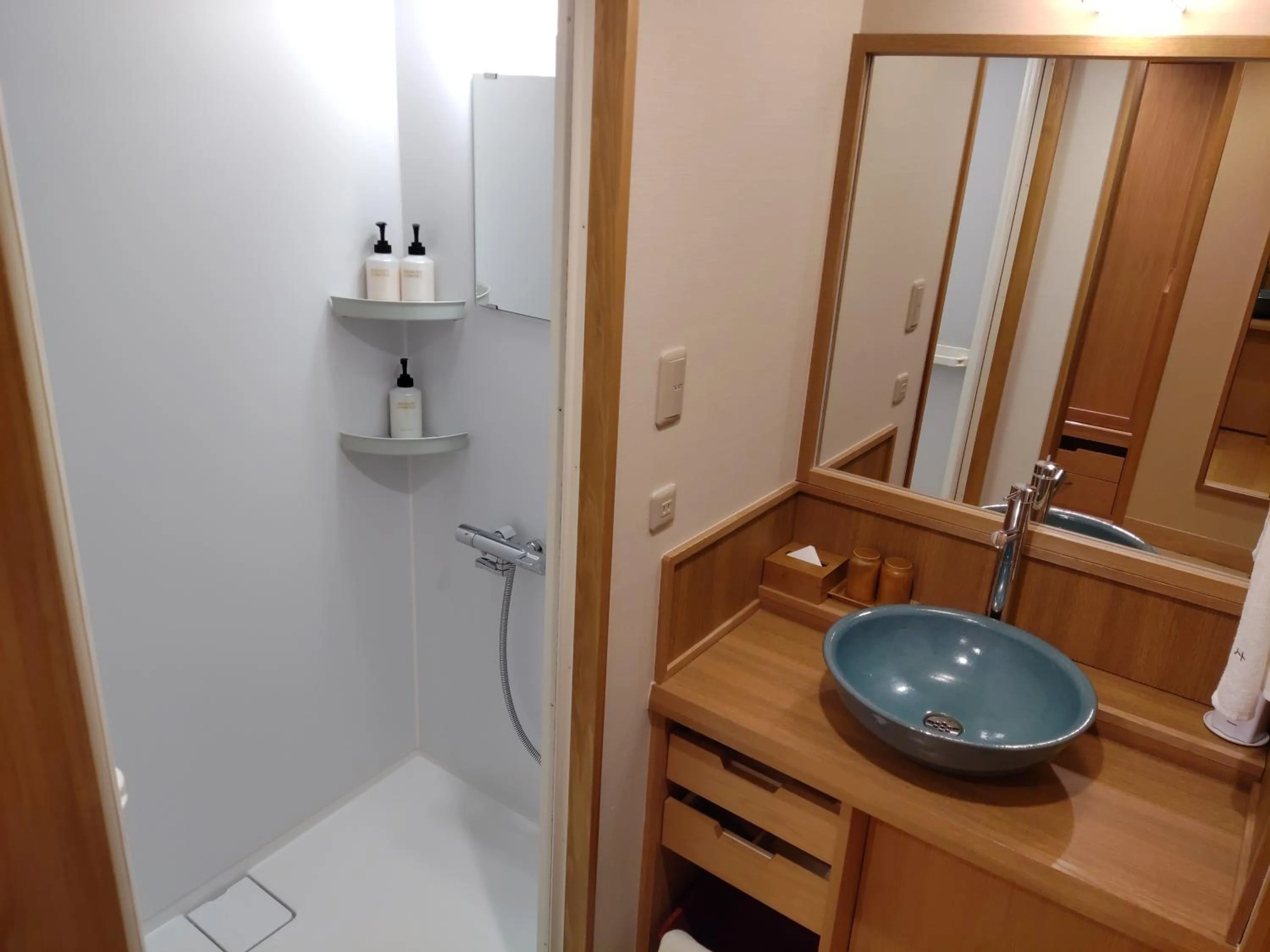 Shower in Onyado Shikishima-kan