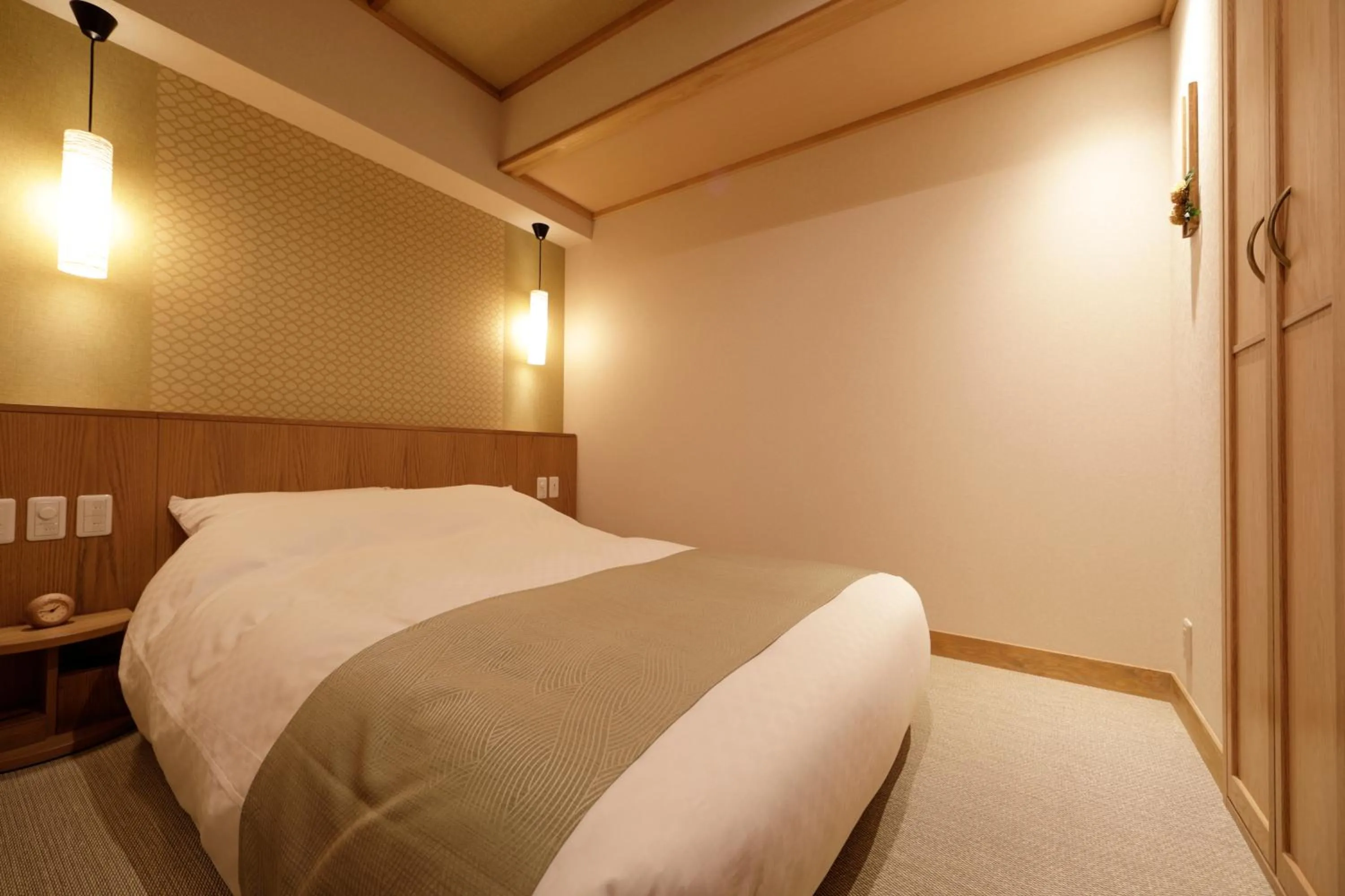 Bed in Onyado Shikishima-kan
