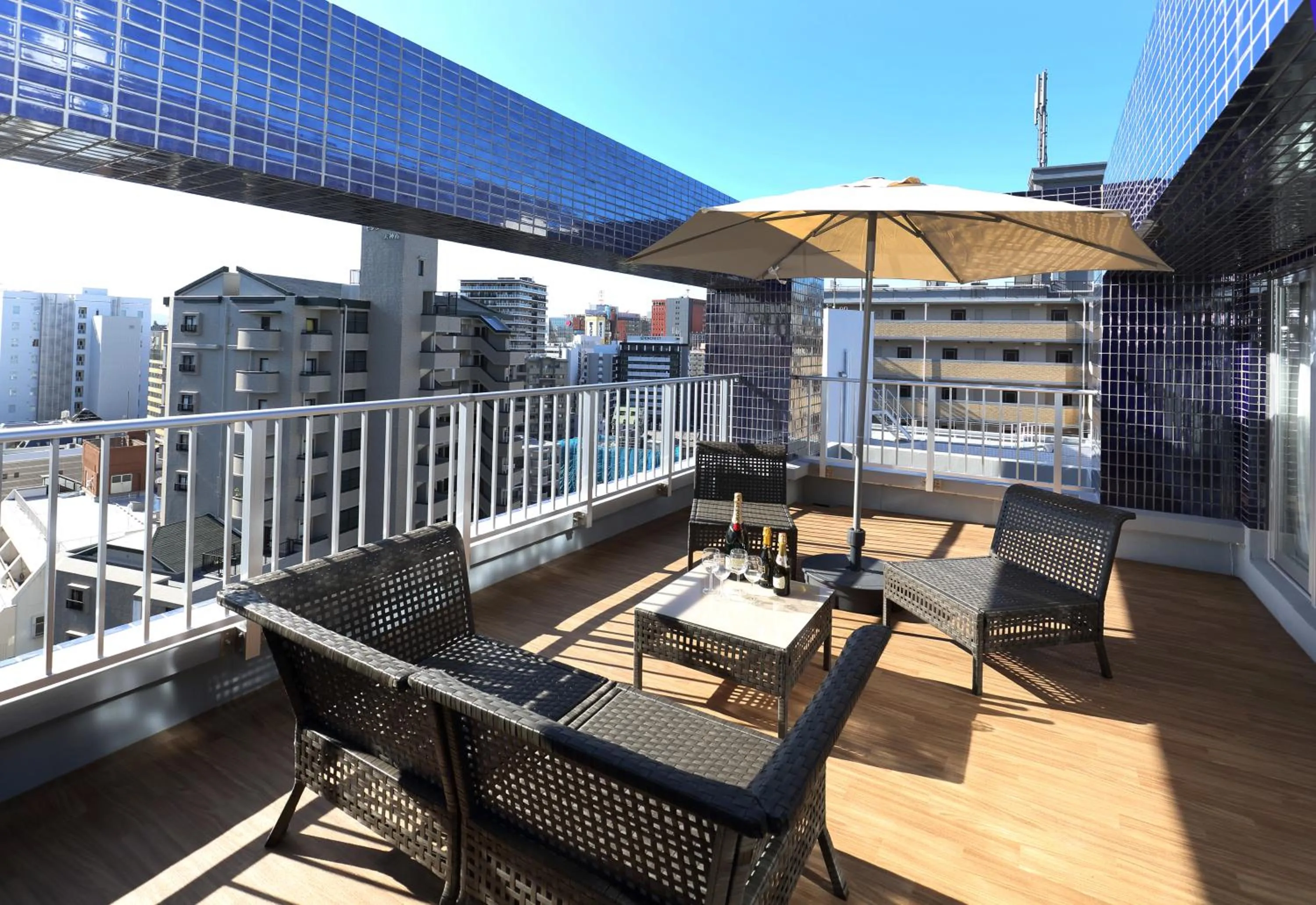 Balcony/Terrace in Residence Hotel Hakata 20