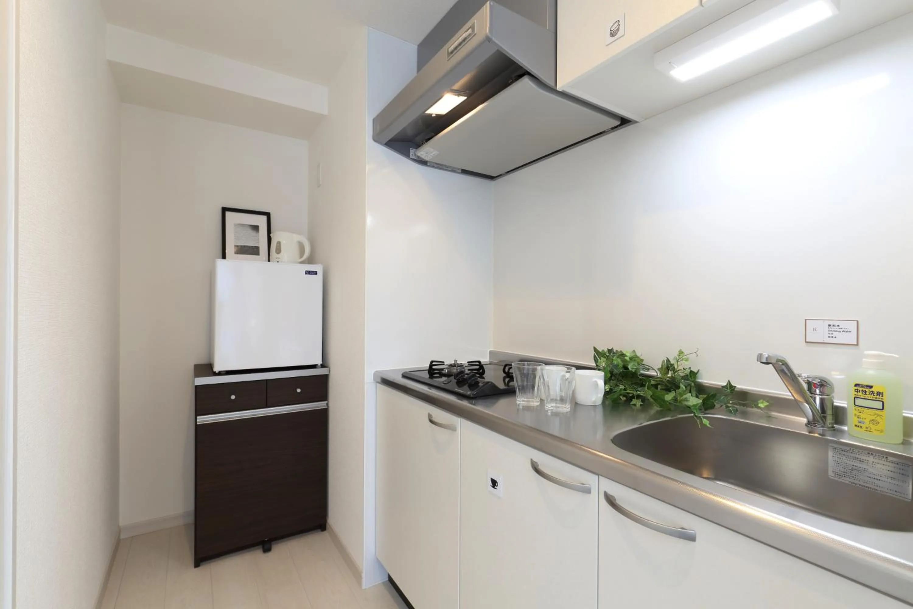 Kitchen or kitchenette in Residence Hotel Hakata 20