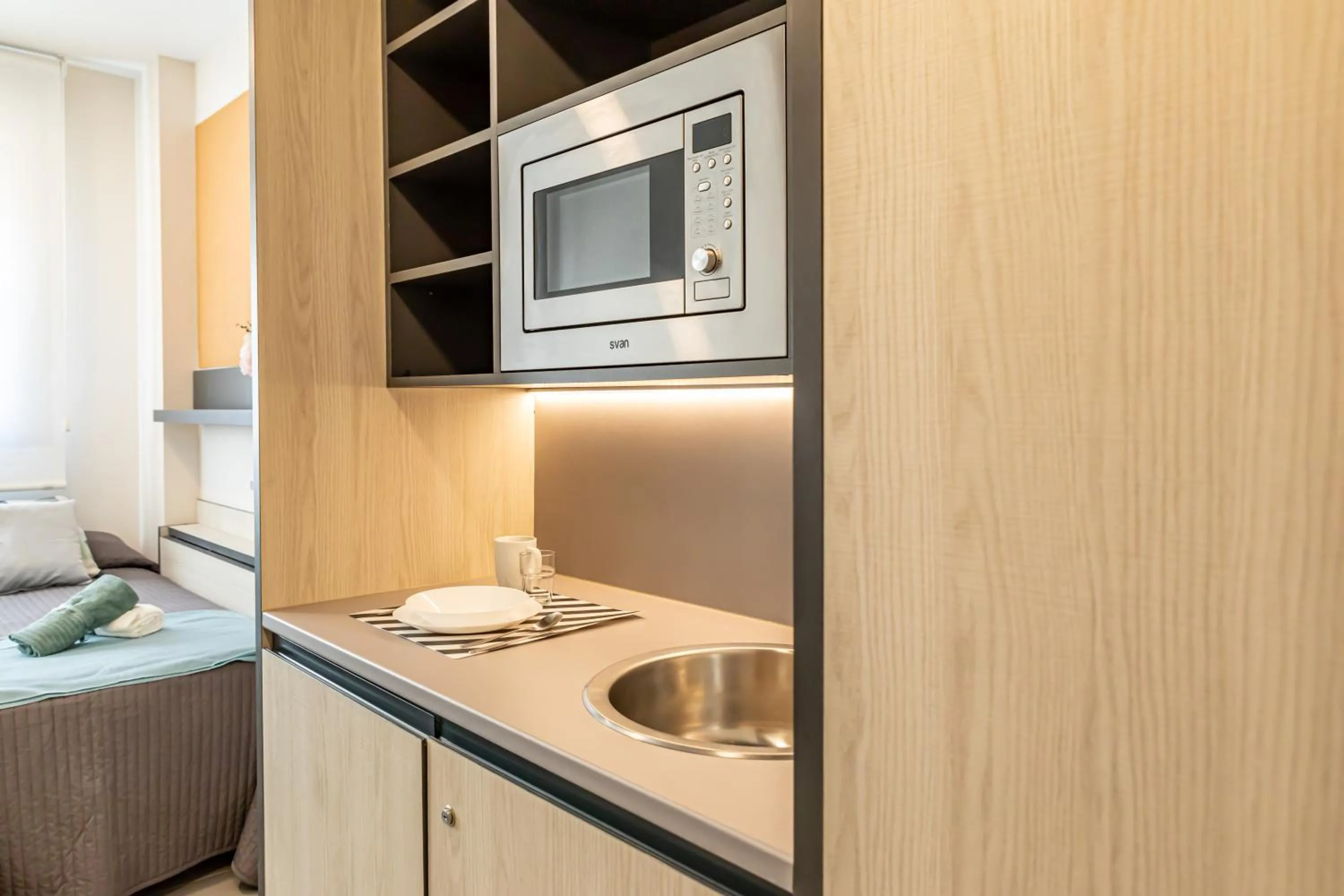 Kitchen or kitchenette in Residencia Universitaria Resa Campus Málaga