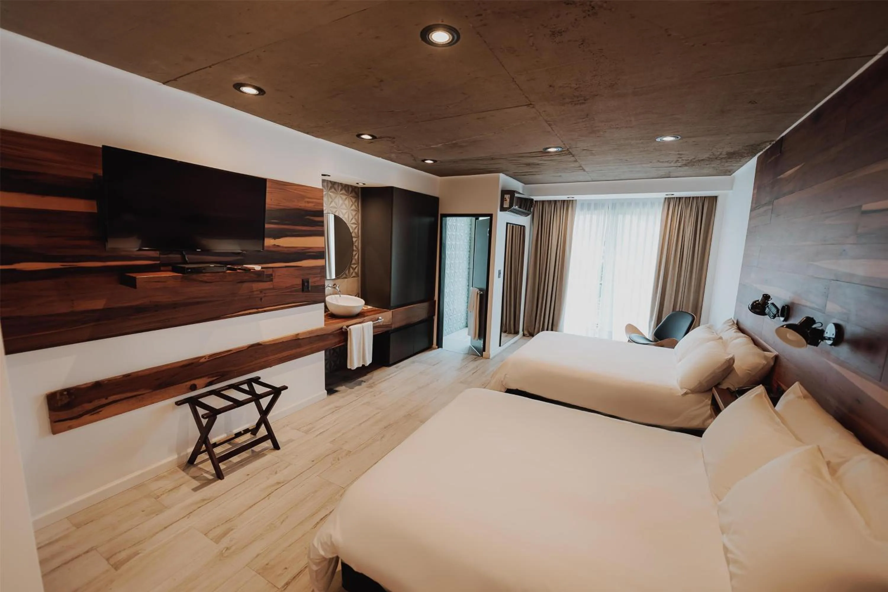 Bedroom, Bed in La Urumpta Hotel, AKEN MIND