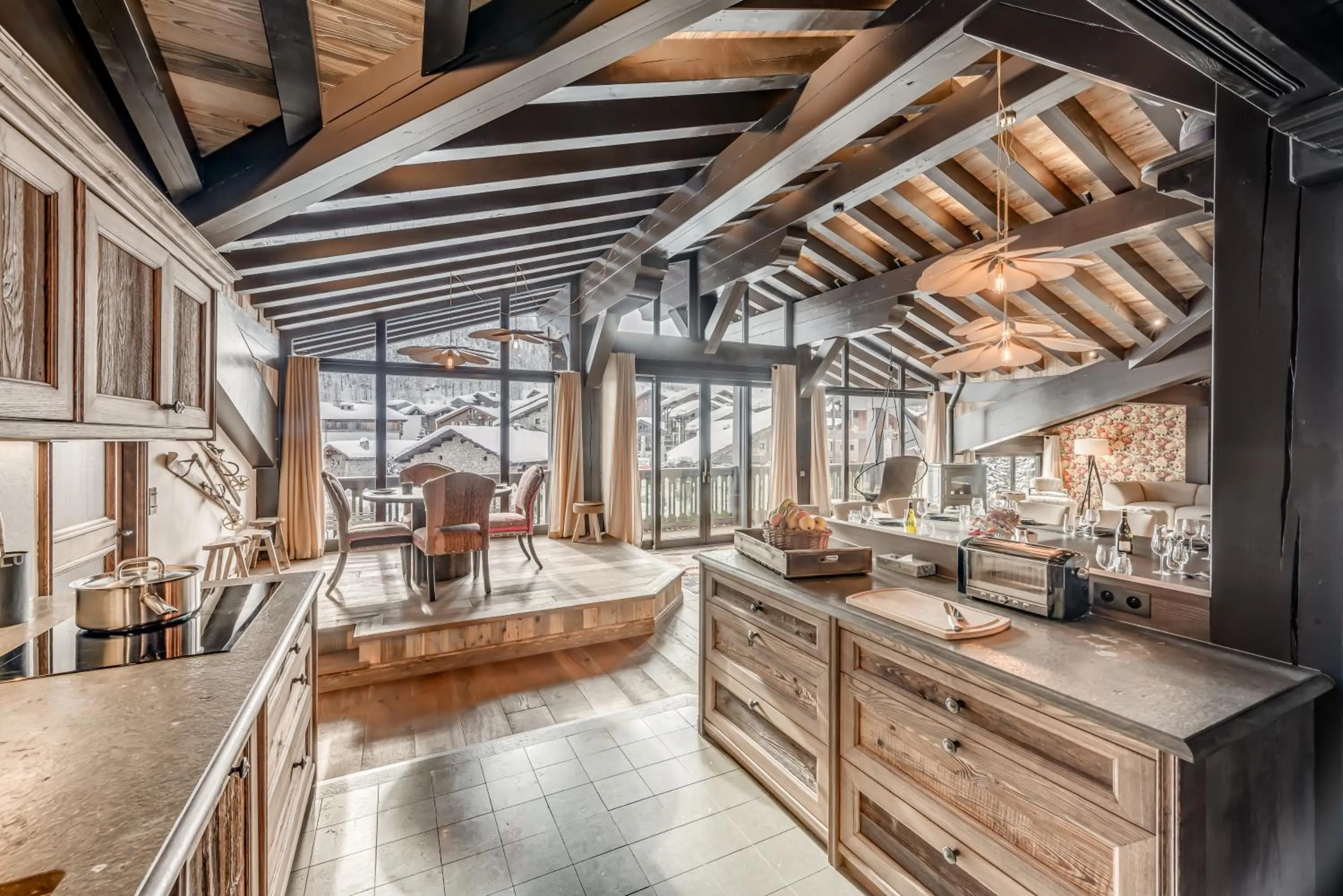 Kitchen or kitchenette in Hotel & Spa Le Val d'Isère