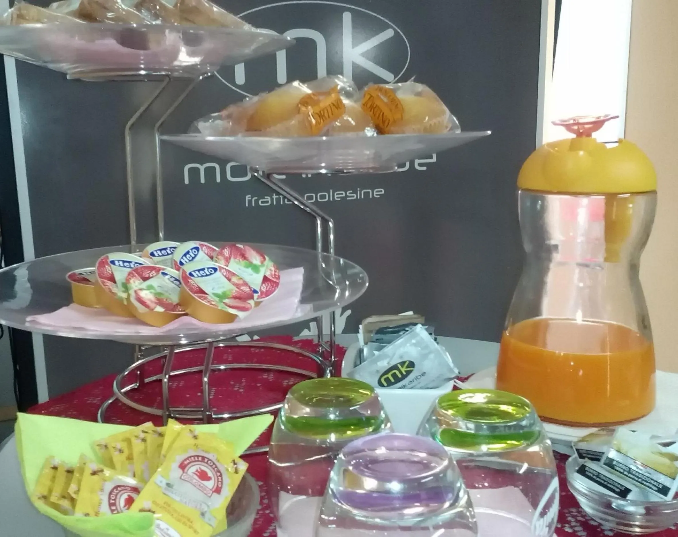 Buffet breakfast in Motel Karibe