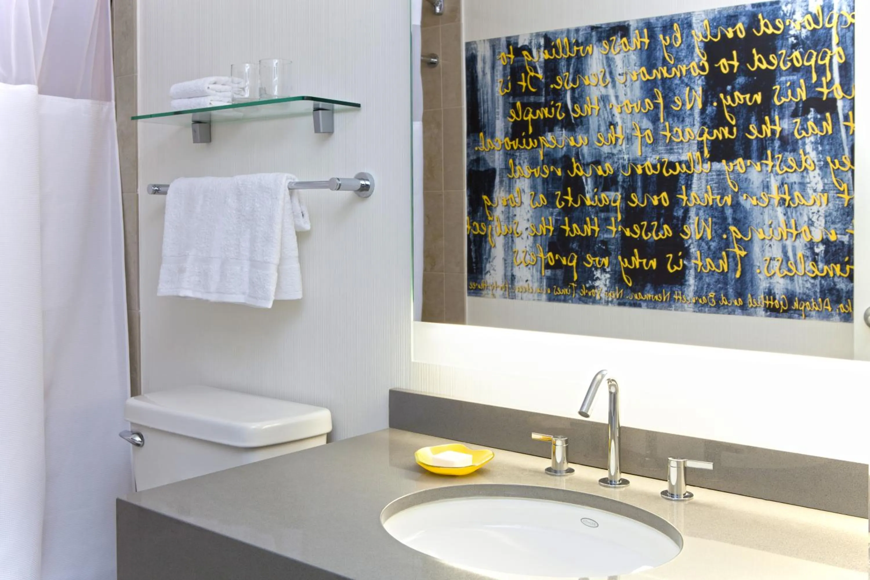 Bathroom in The Fifty Sonesta Hotel New York
