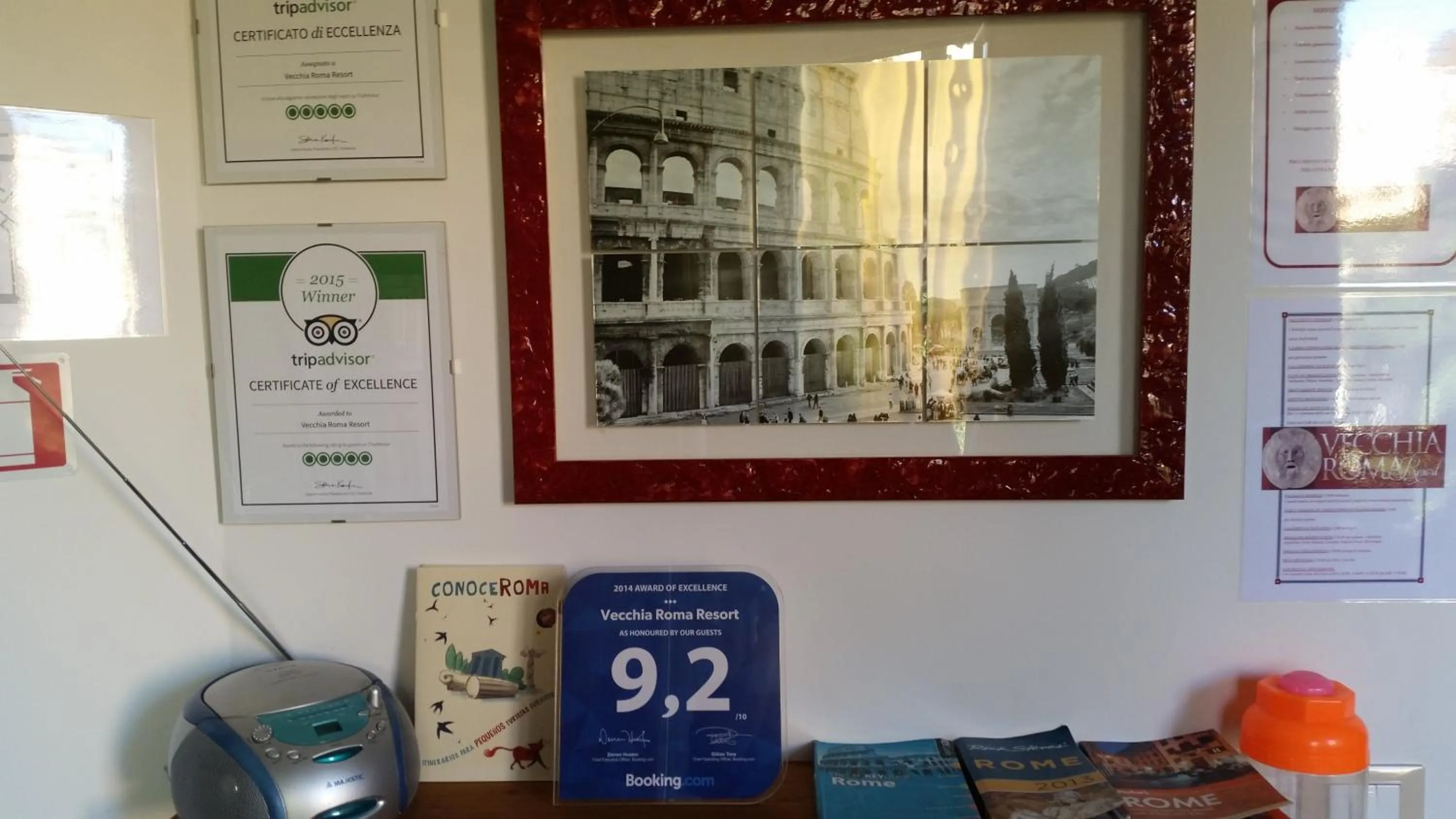 Certificate/Award in Vecchia Roma Resort