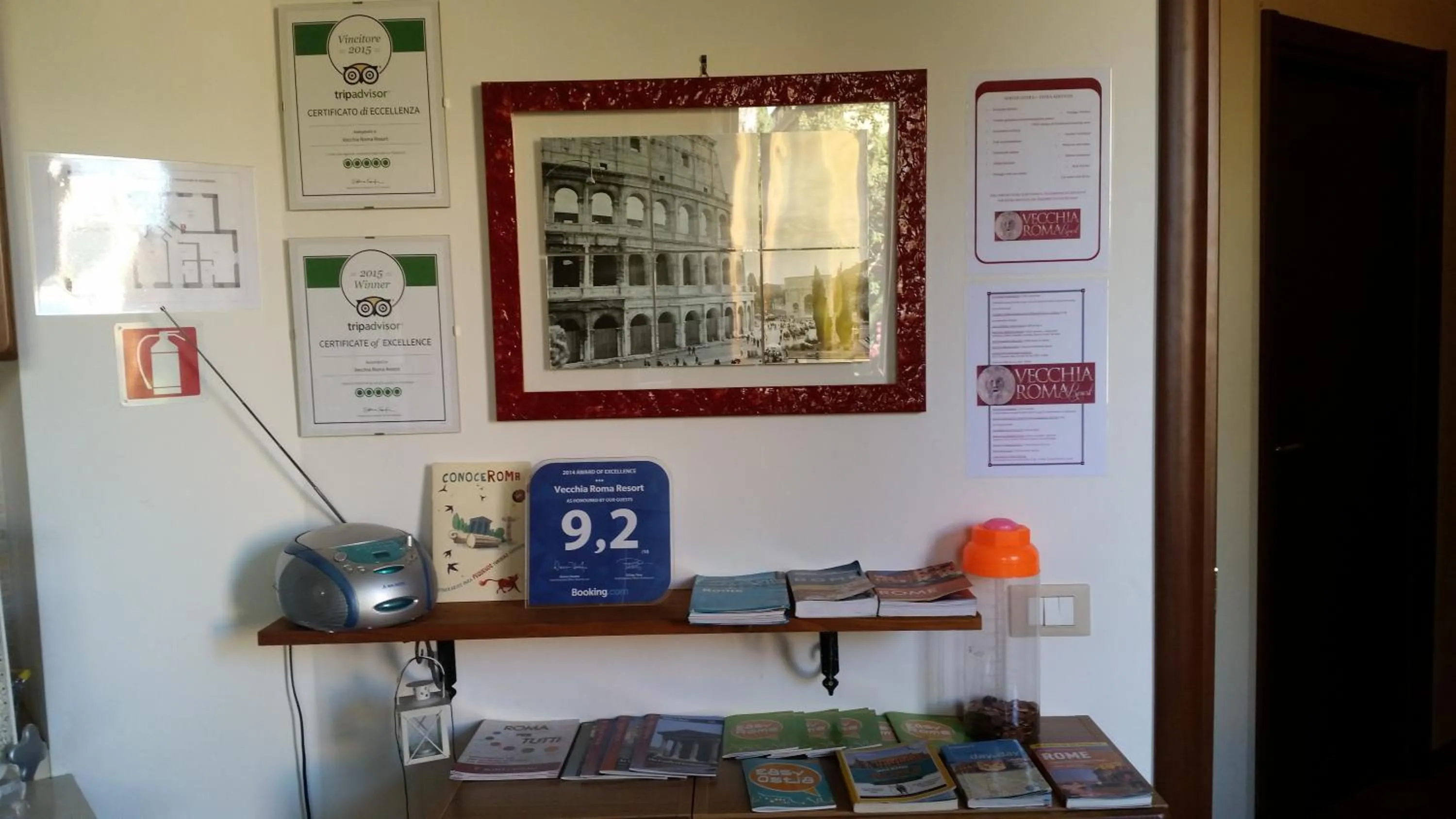 Certificate/Award in Vecchia Roma Resort