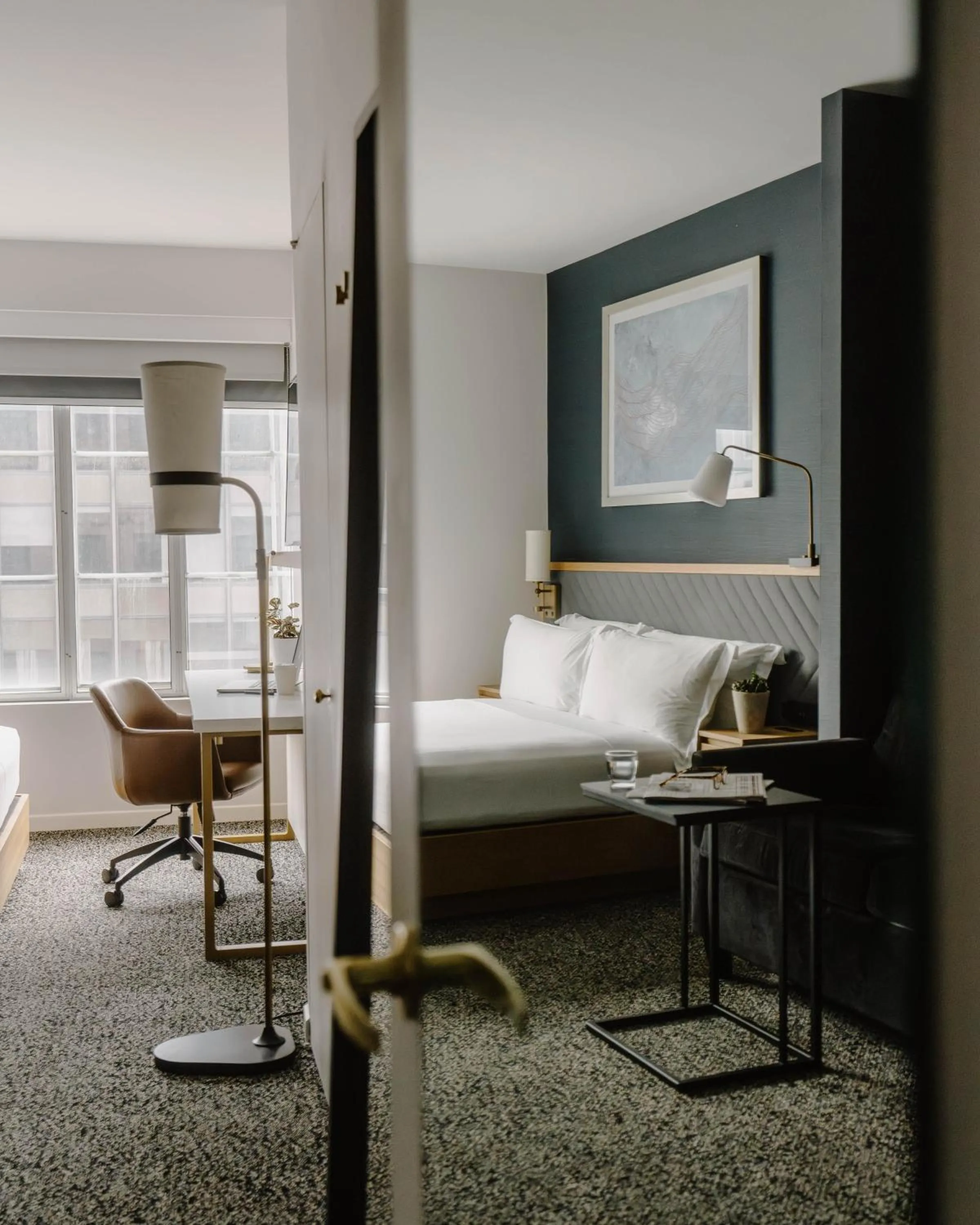 Bed in Club Quarters Hotel White House, Washington DC